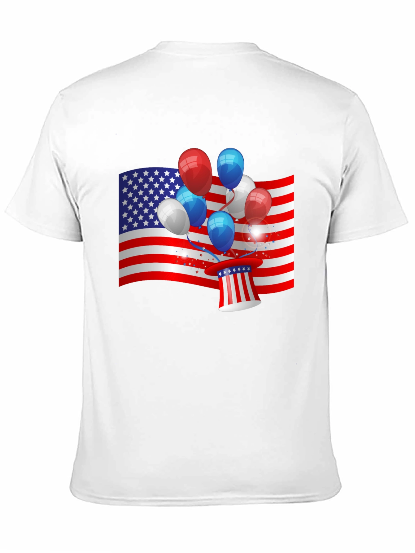 Patriotic Balloon USA Flag T-Shirt