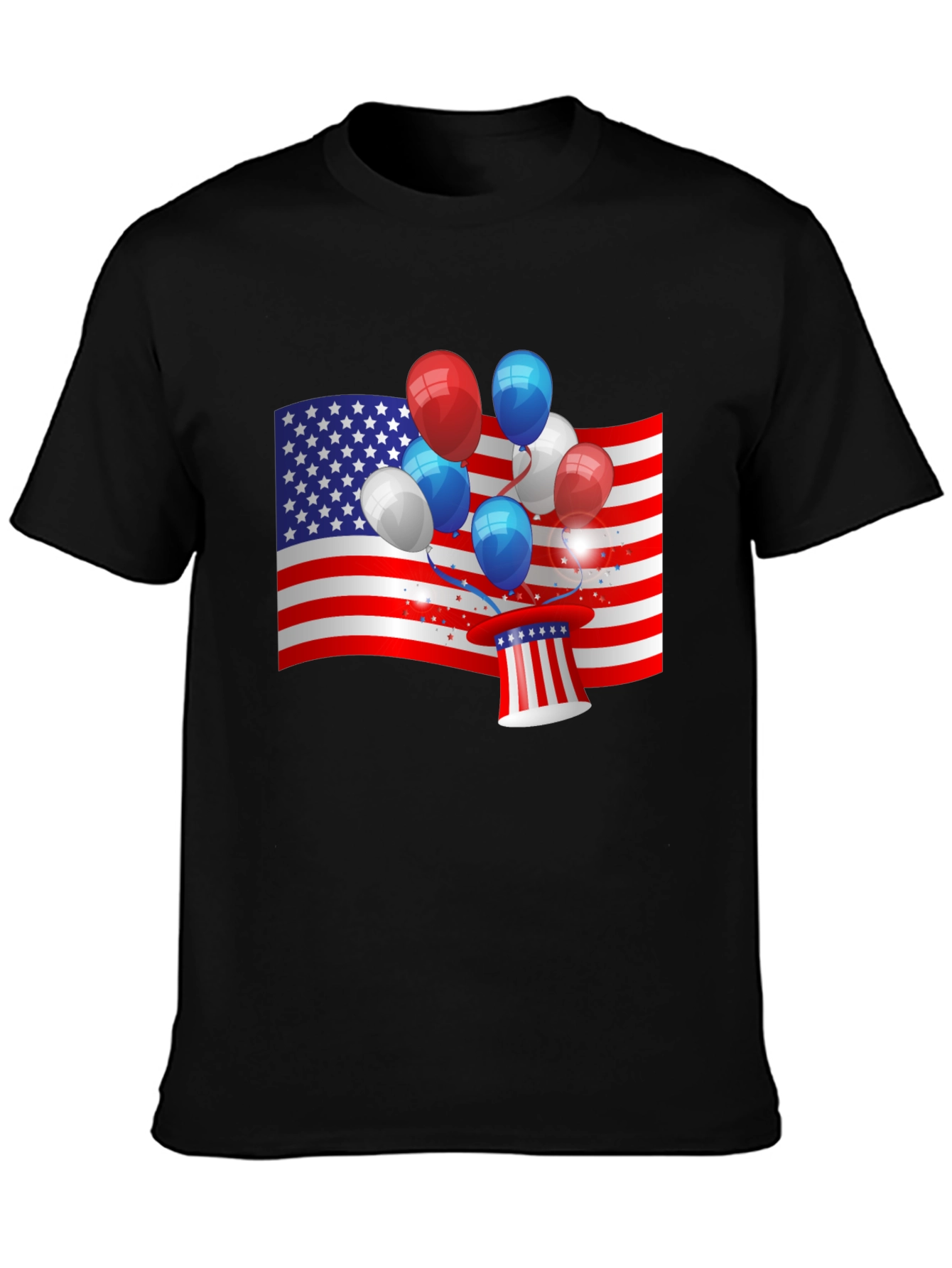 Patriotic Balloon USA Flag T-Shirt