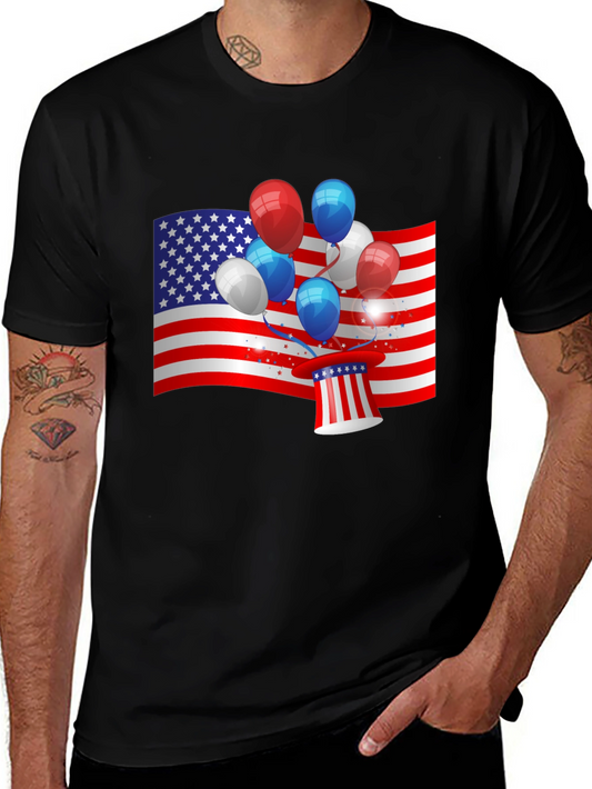 Patriotic Balloon USA Flag T-Shirt
