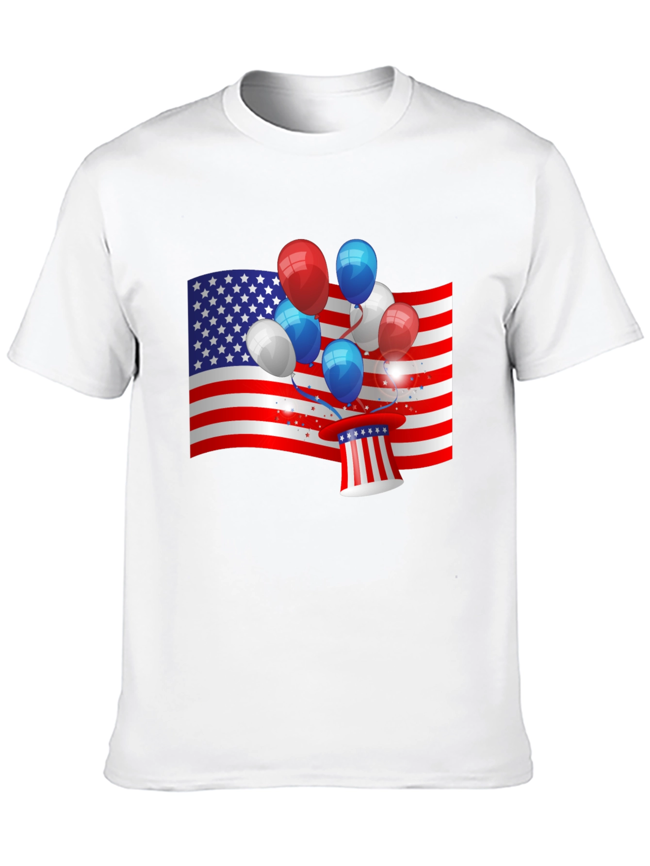 Patriotic Balloon USA Flag T-Shirt