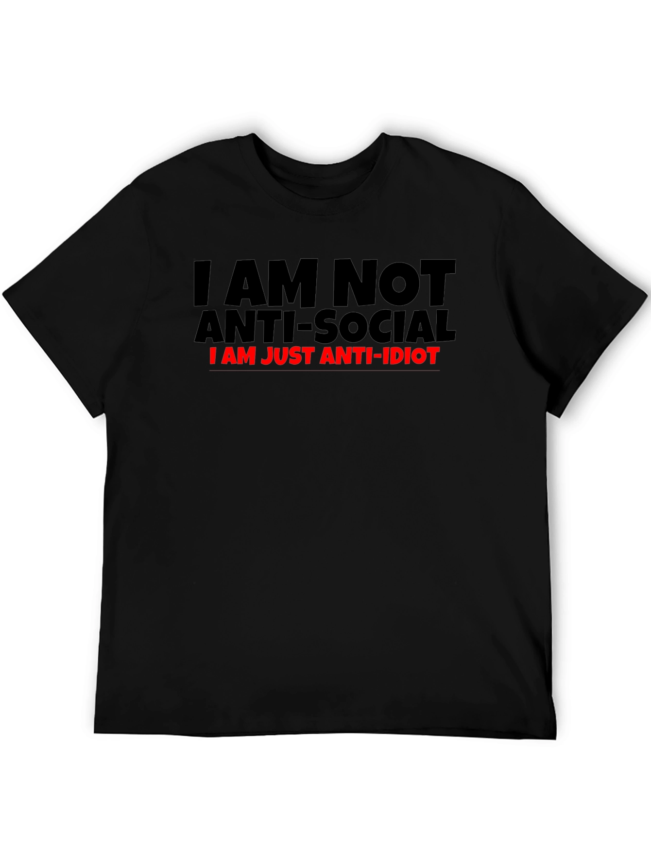 Anti-Social Anti-Idiot Graphic T-Shirt