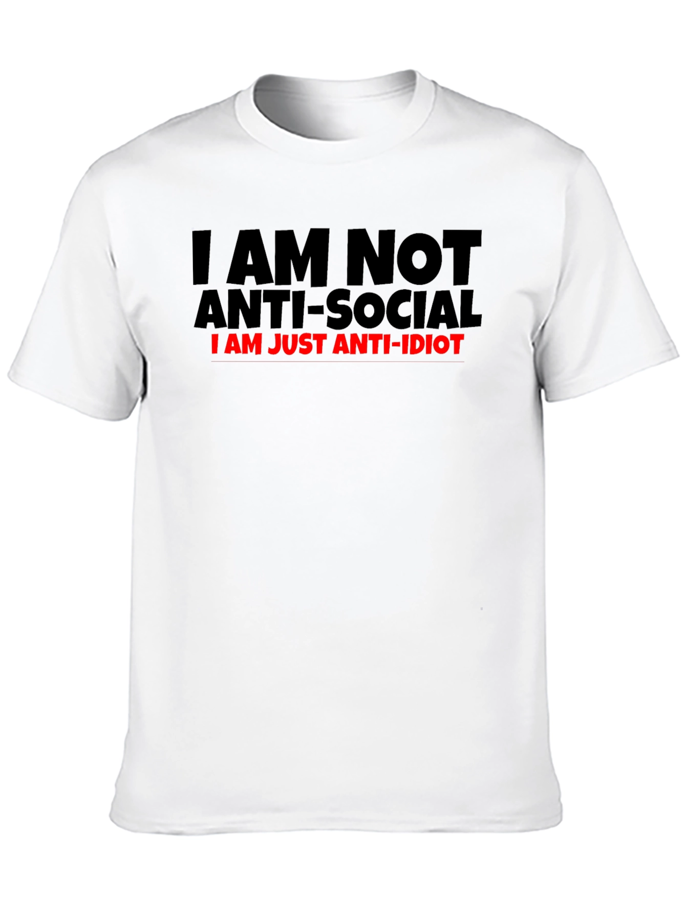 Anti-Social Anti-Idiot Graphic T-Shirt