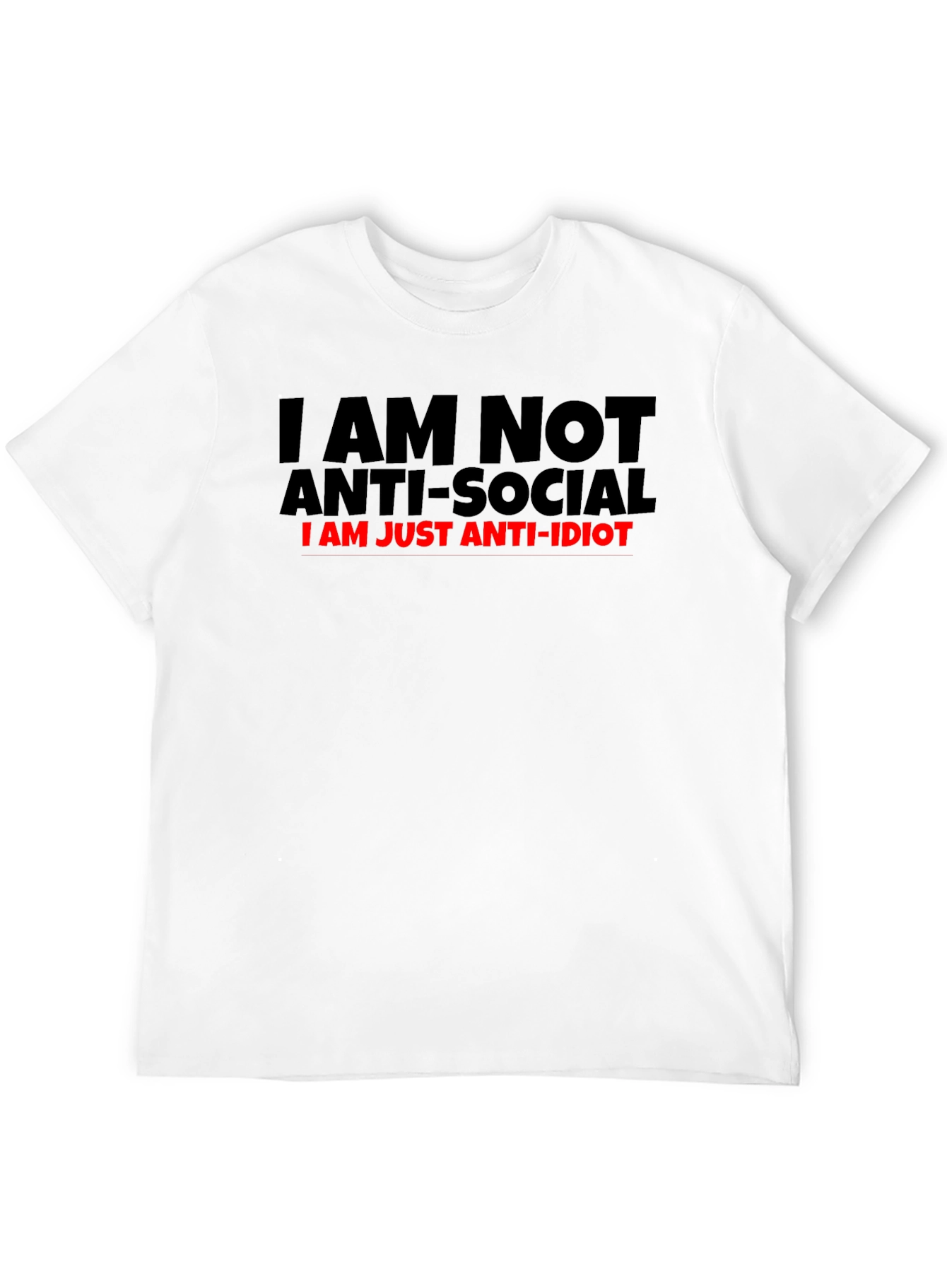 Anti-Social Anti-Idiot Graphic T-Shirt