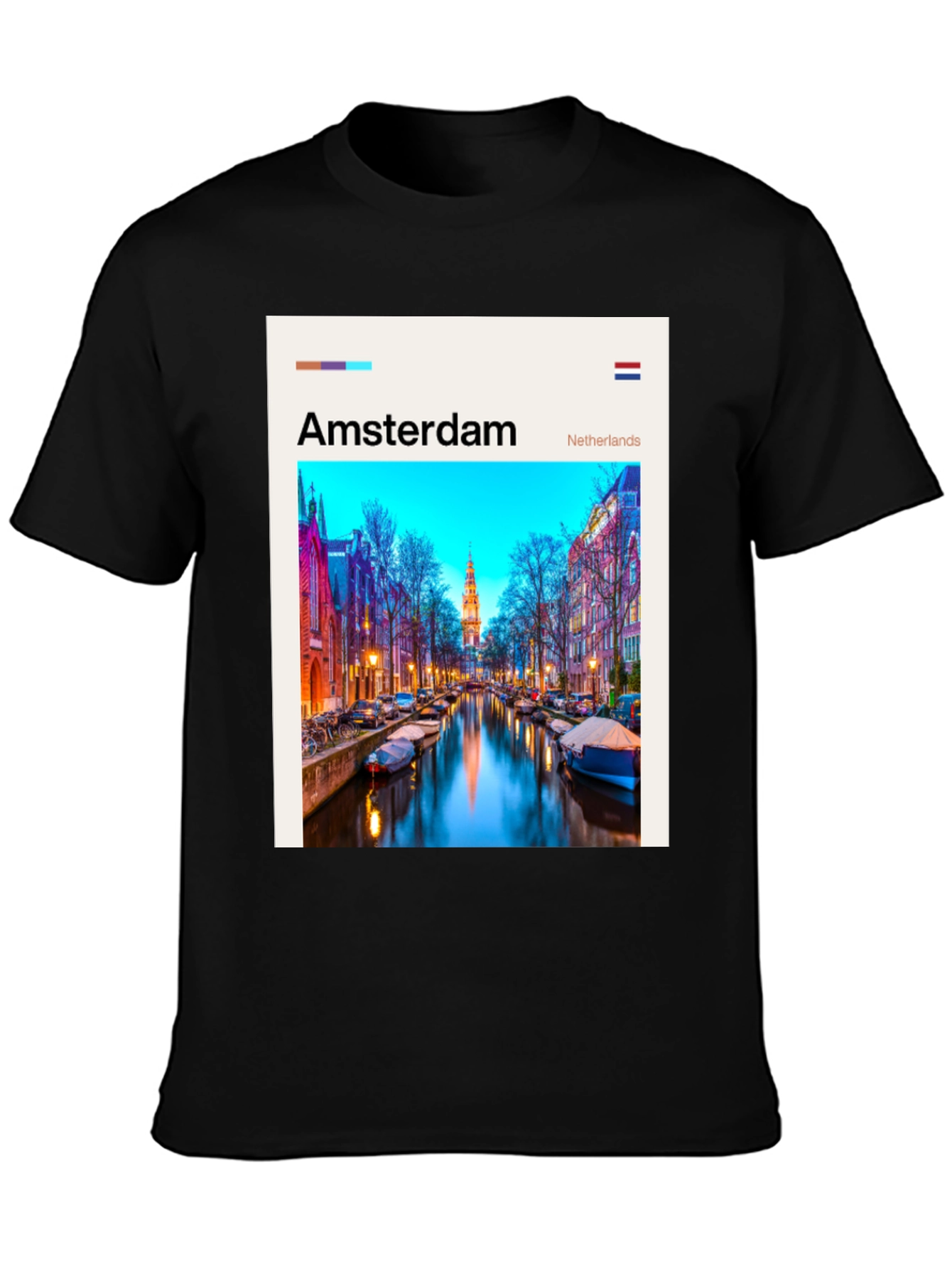 Amsterdam T-Shirt: Cityscape Graphic Tee