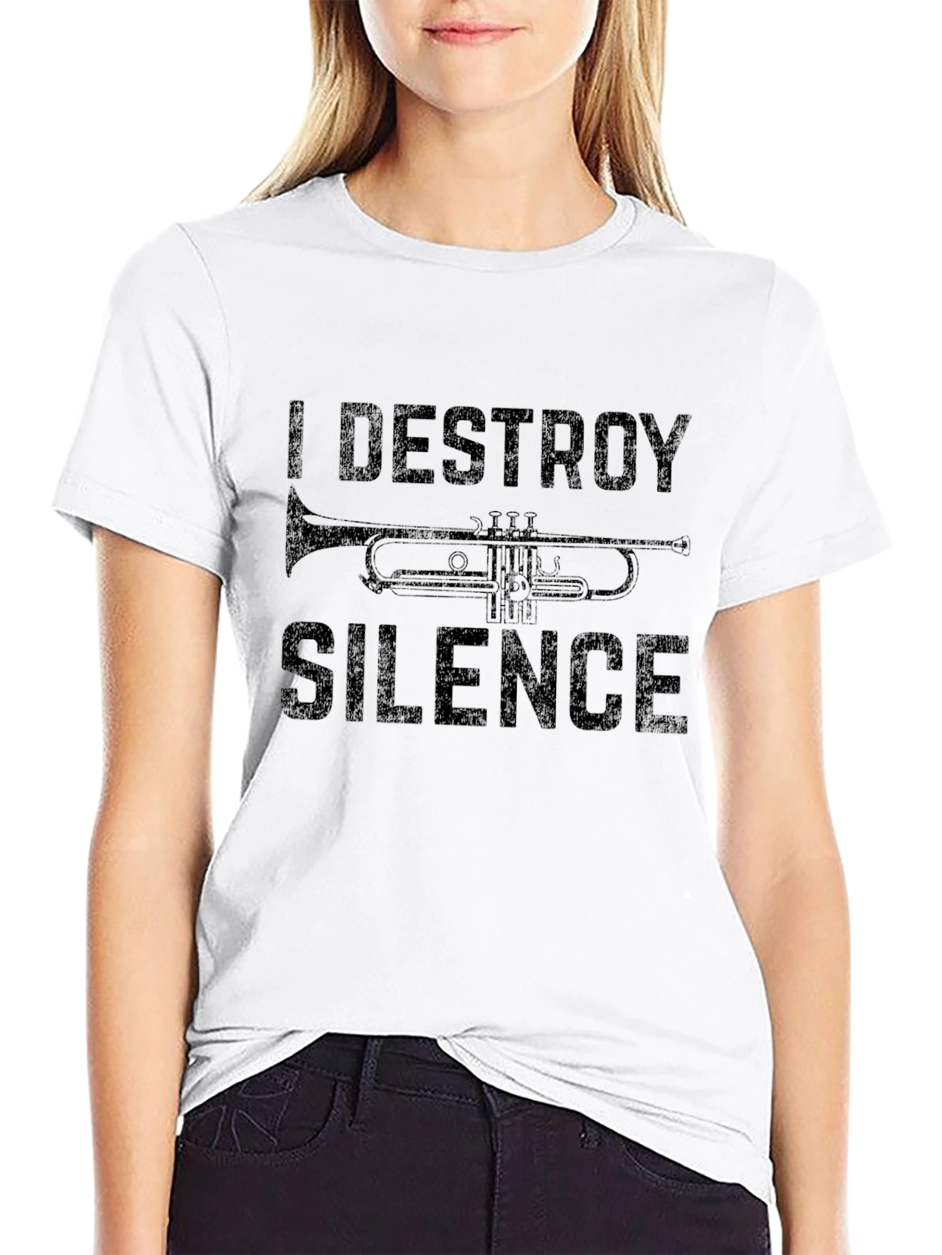 I Destroy Silence Trumpet Graphic T-Shirt