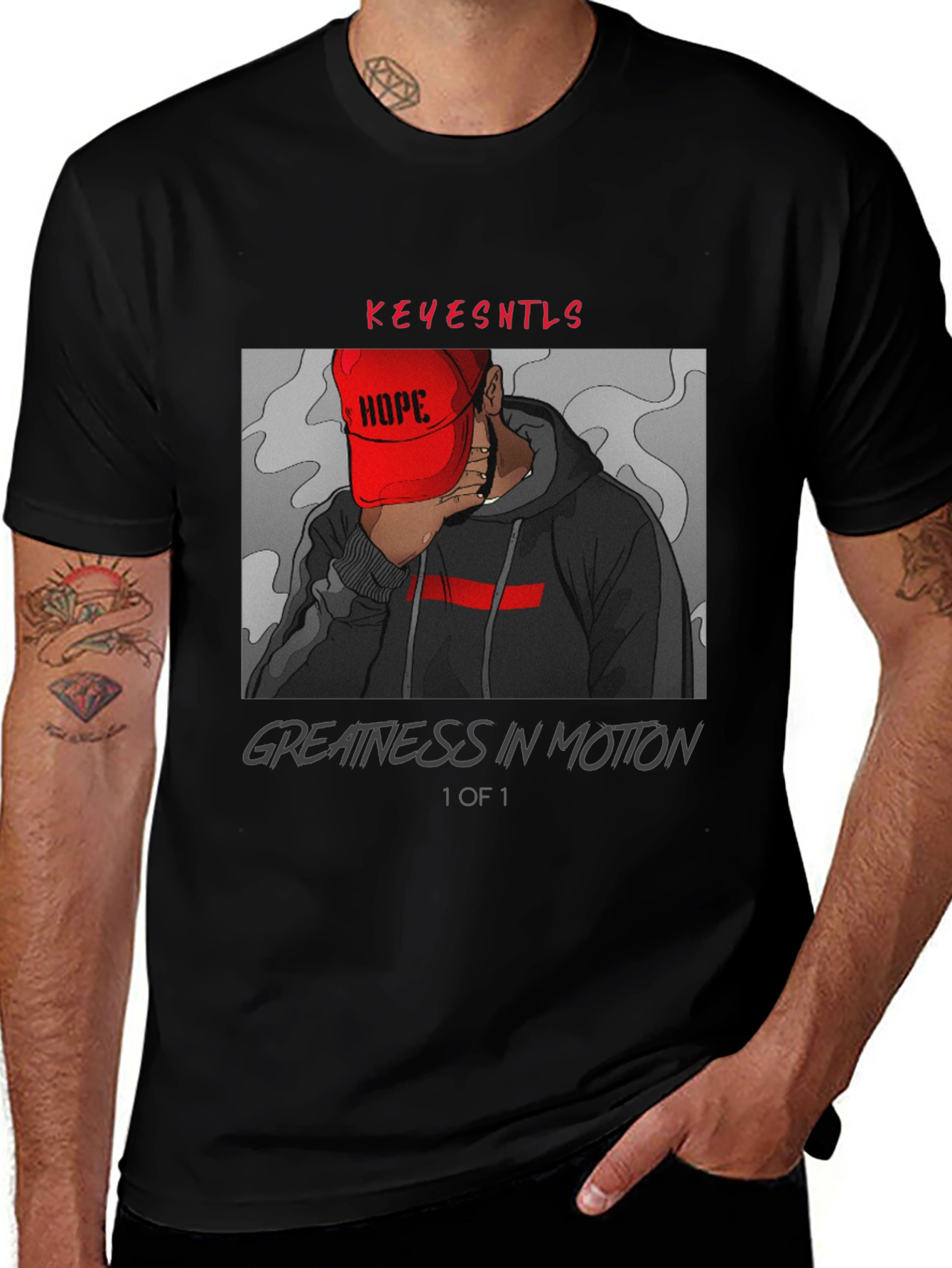 Keysentls Greatness In Motion Black T-Shirt