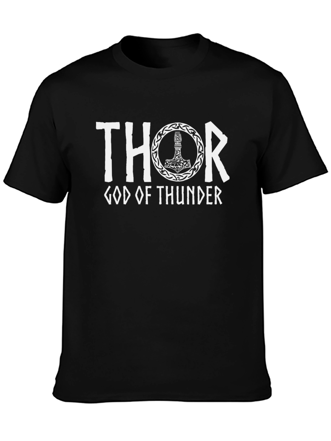 Thor God of Thunder Graphic Tee - Black