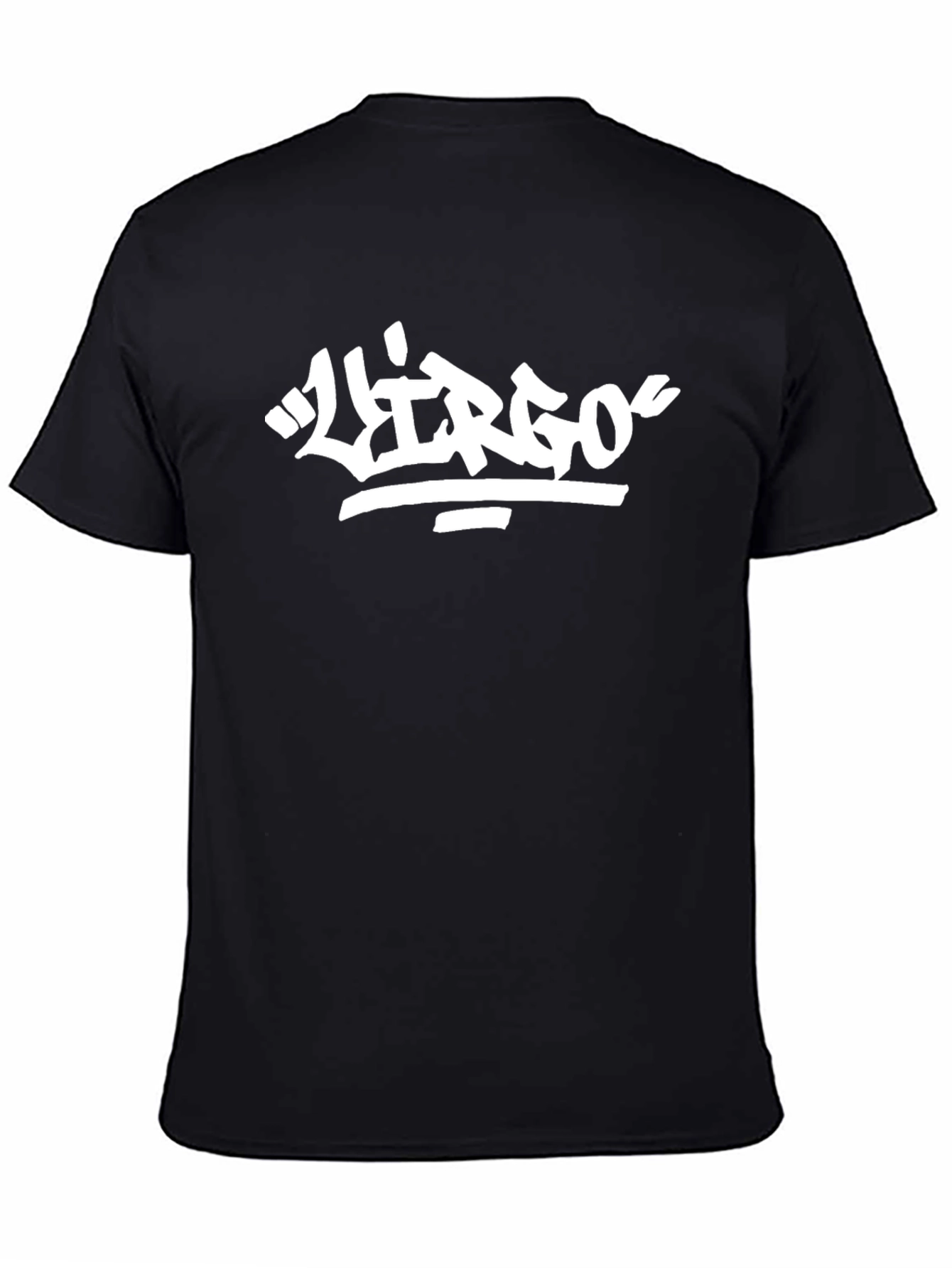 Virgo Zodiac Graphic Tee - Black Cotton T-Shirt