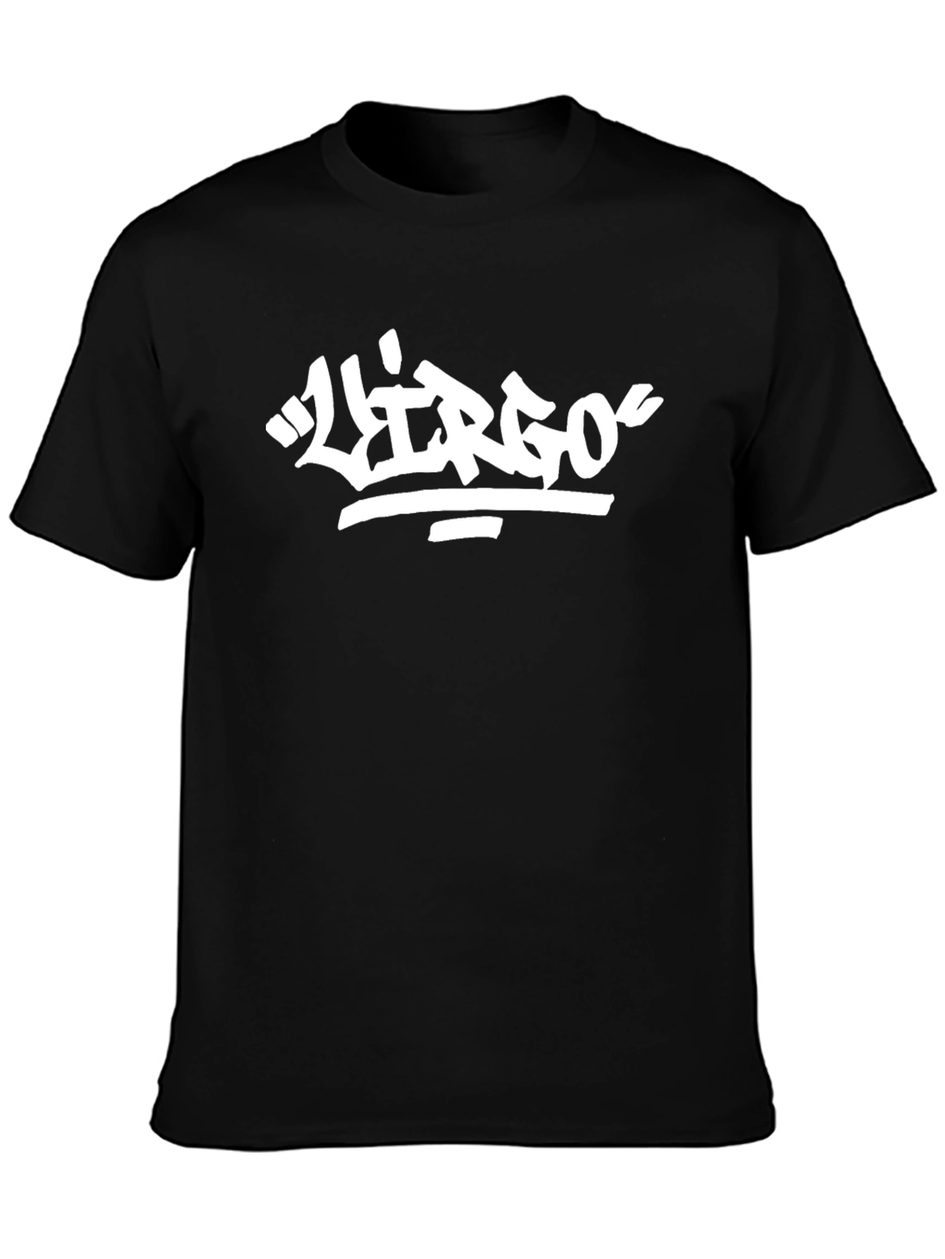 Virgo Zodiac Graphic Tee - Black Cotton T-Shirt