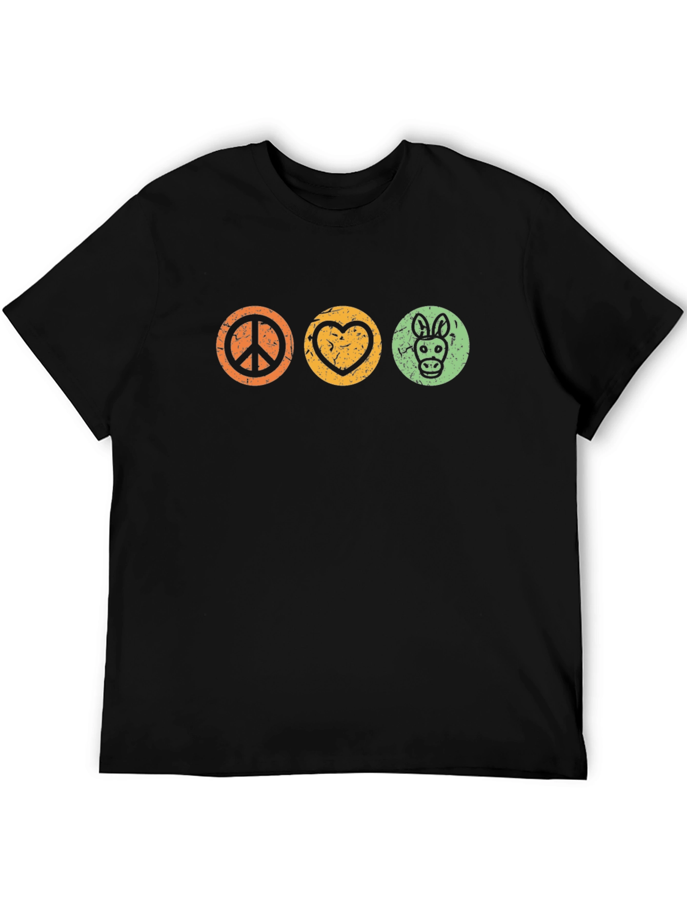 Peace Love Donkey Graphic T-Shirt