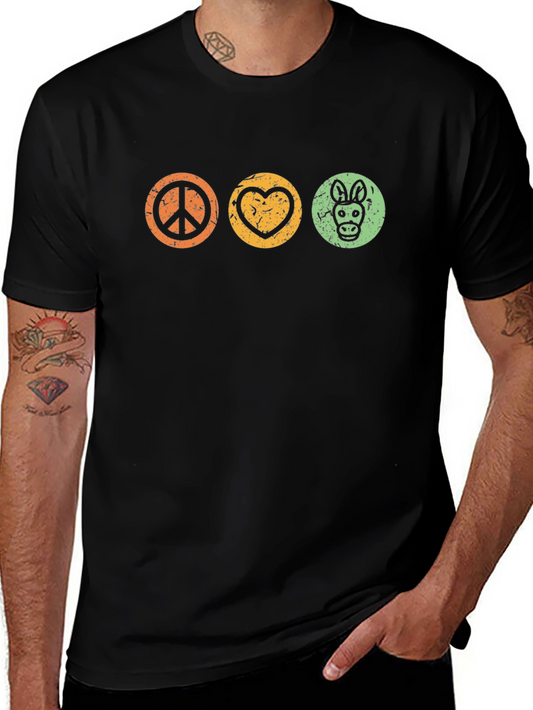 Peace Love Donkey Graphic T-Shirt
