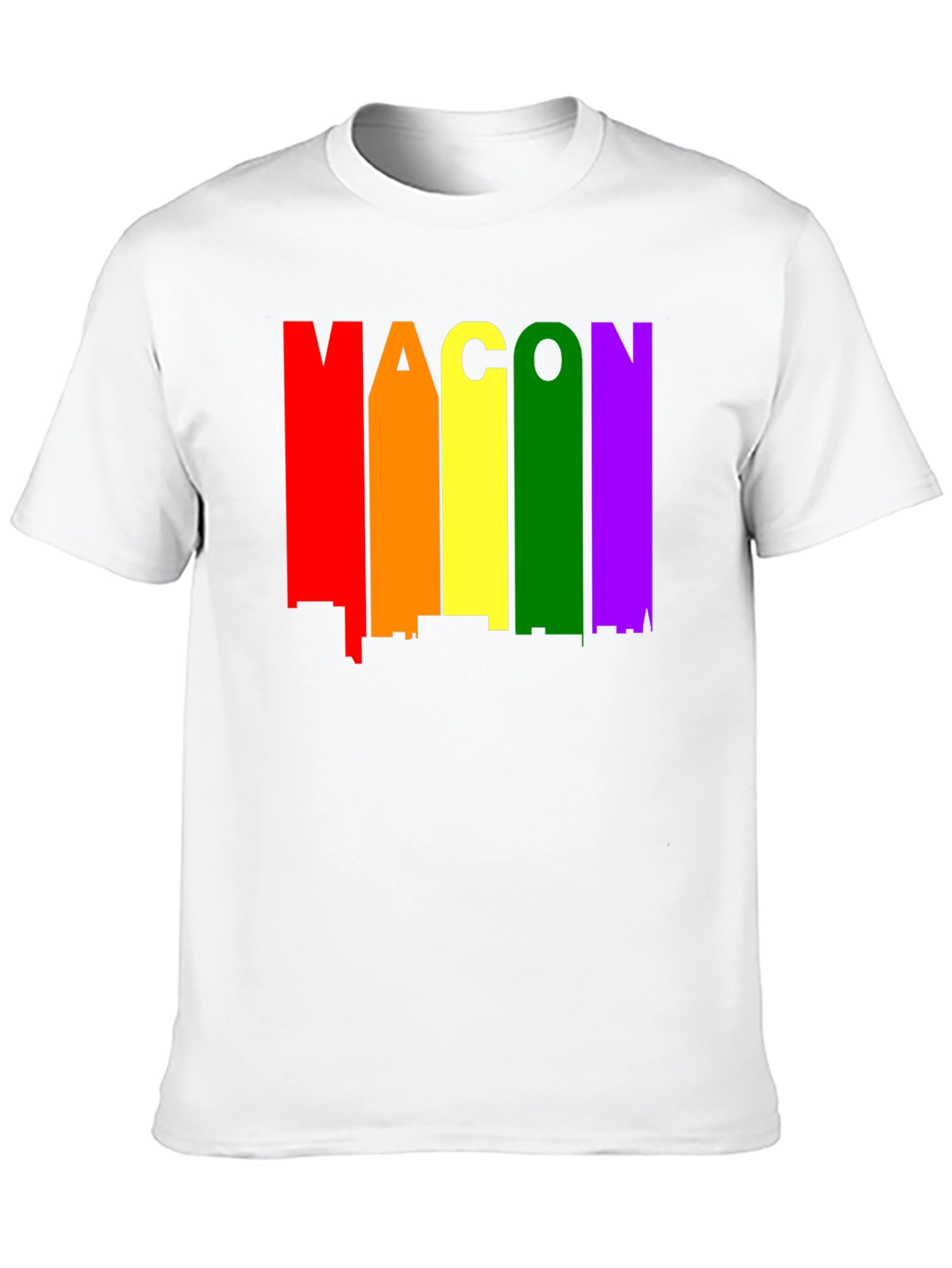 Rainbow Macon Skyline Black T-Shirt