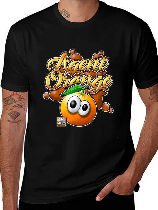 Agent Orange Graphic T-Shirt - Funny Cartoon Fruit Tee