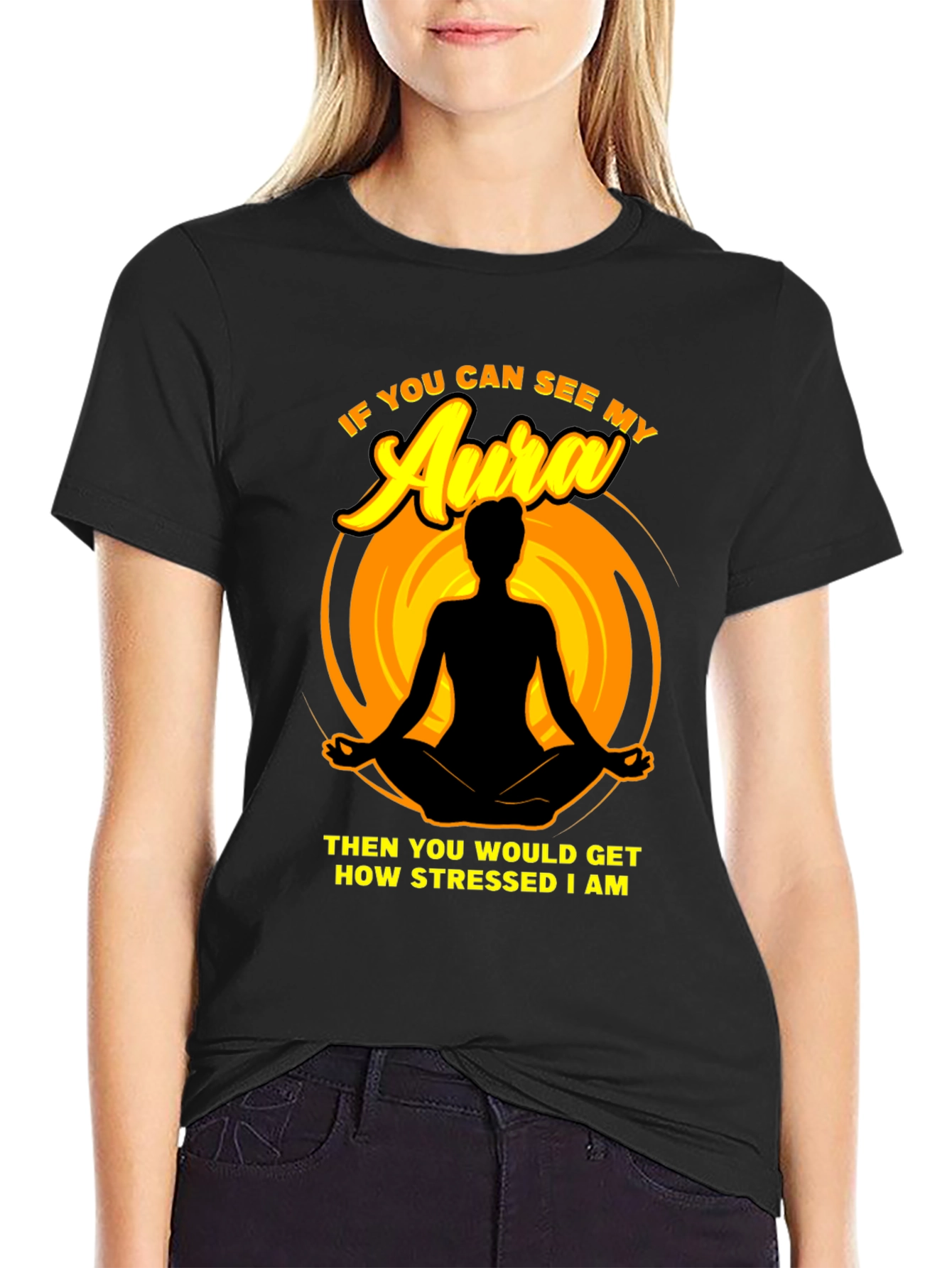 Stressed Aura T-Shirt - Funny Yoga Meditation Tee