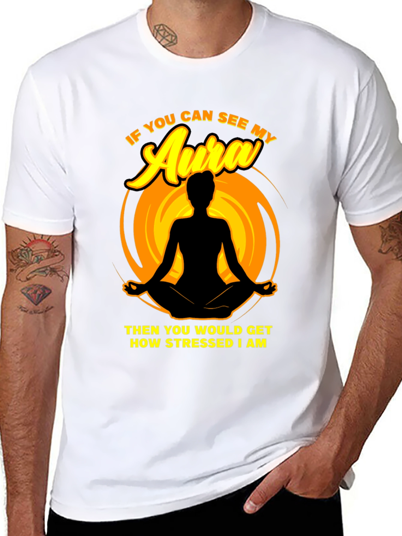 Stressed Aura T-Shirt - Funny Yoga Meditation Tee