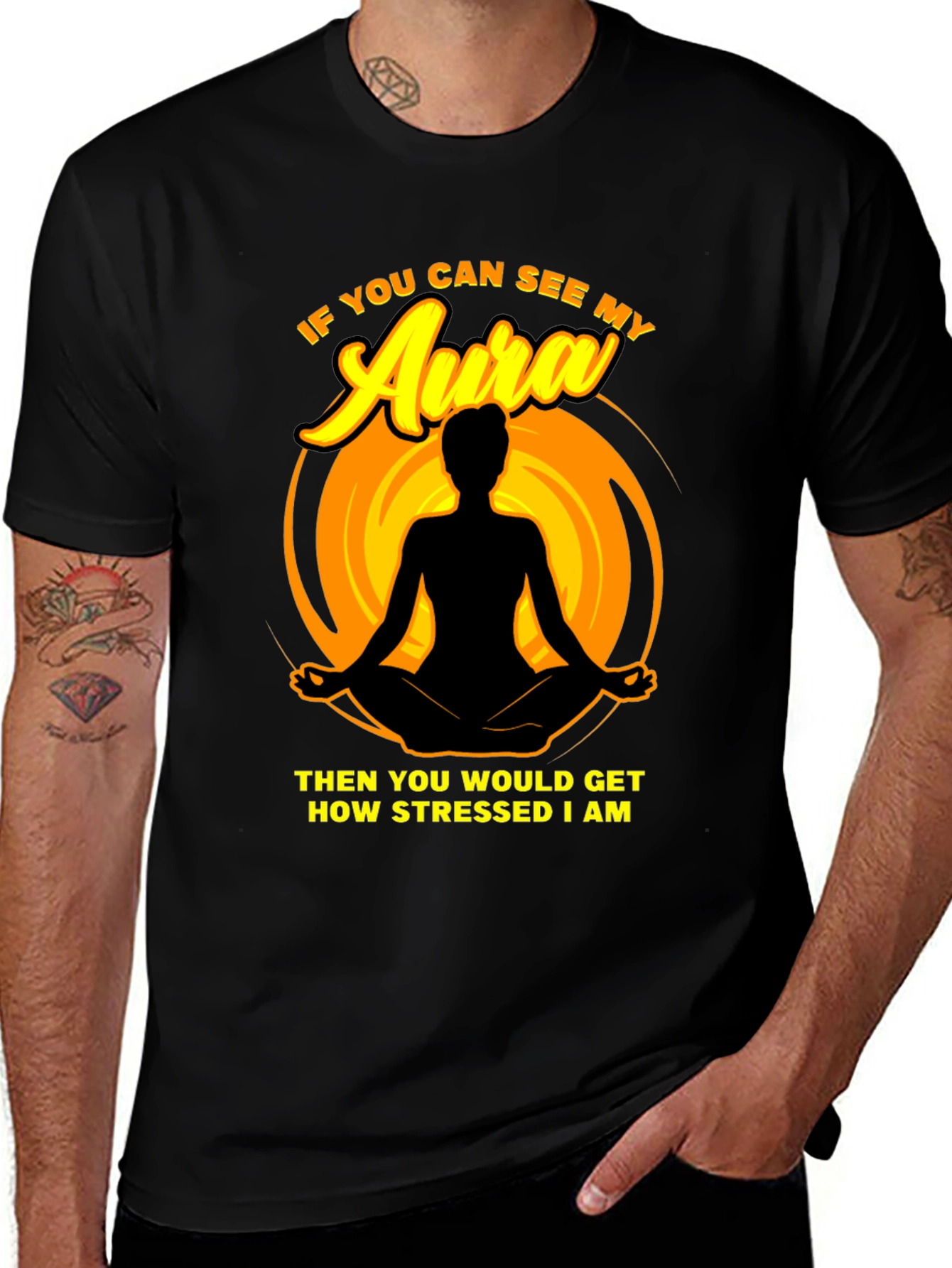 Stressed Aura T-Shirt - Funny Yoga Meditation Tee