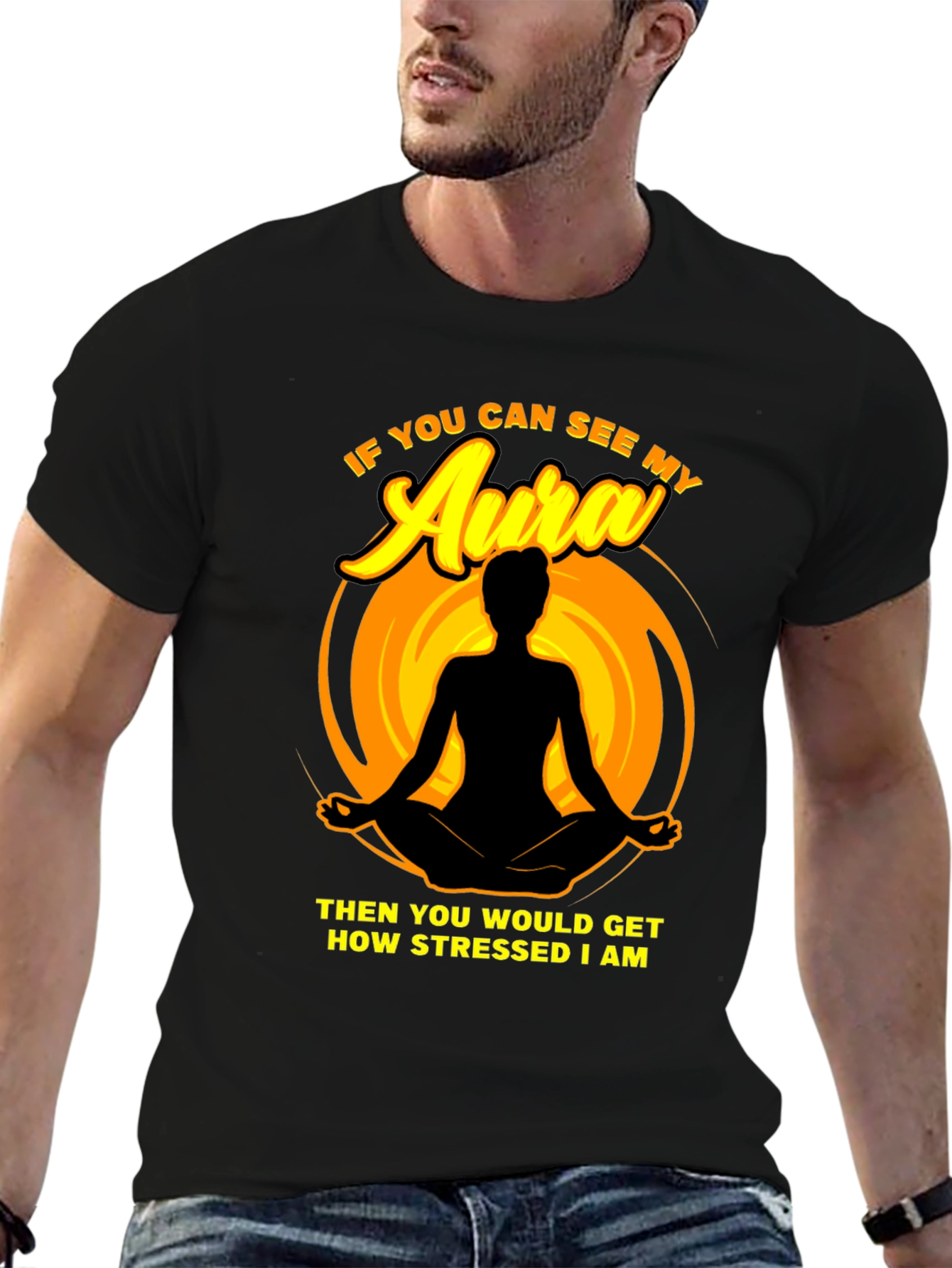 Stressed Aura T-Shirt - Funny Yoga Meditation Tee