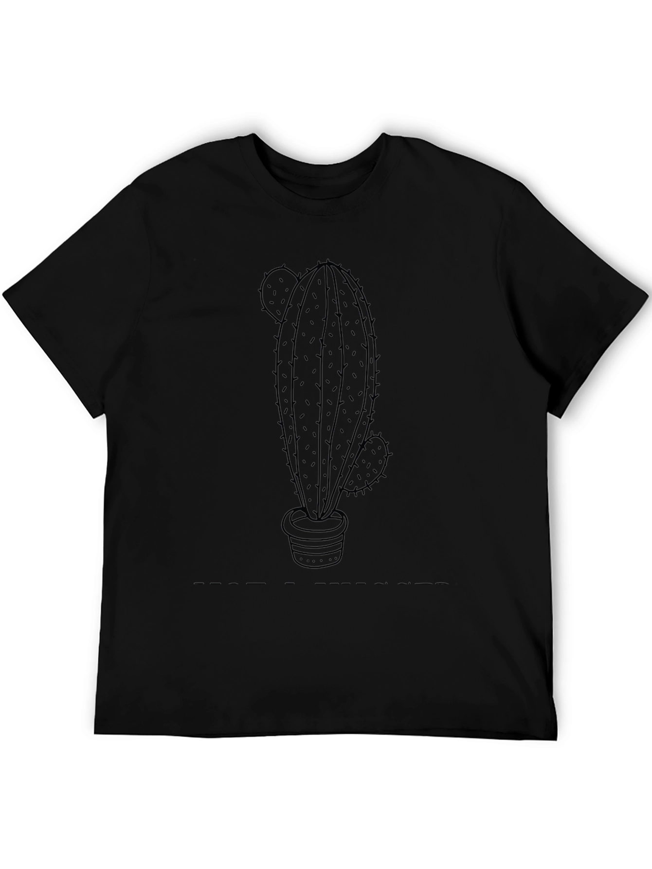 Cactus Graphic Tee - Stylish Black T-Shirt