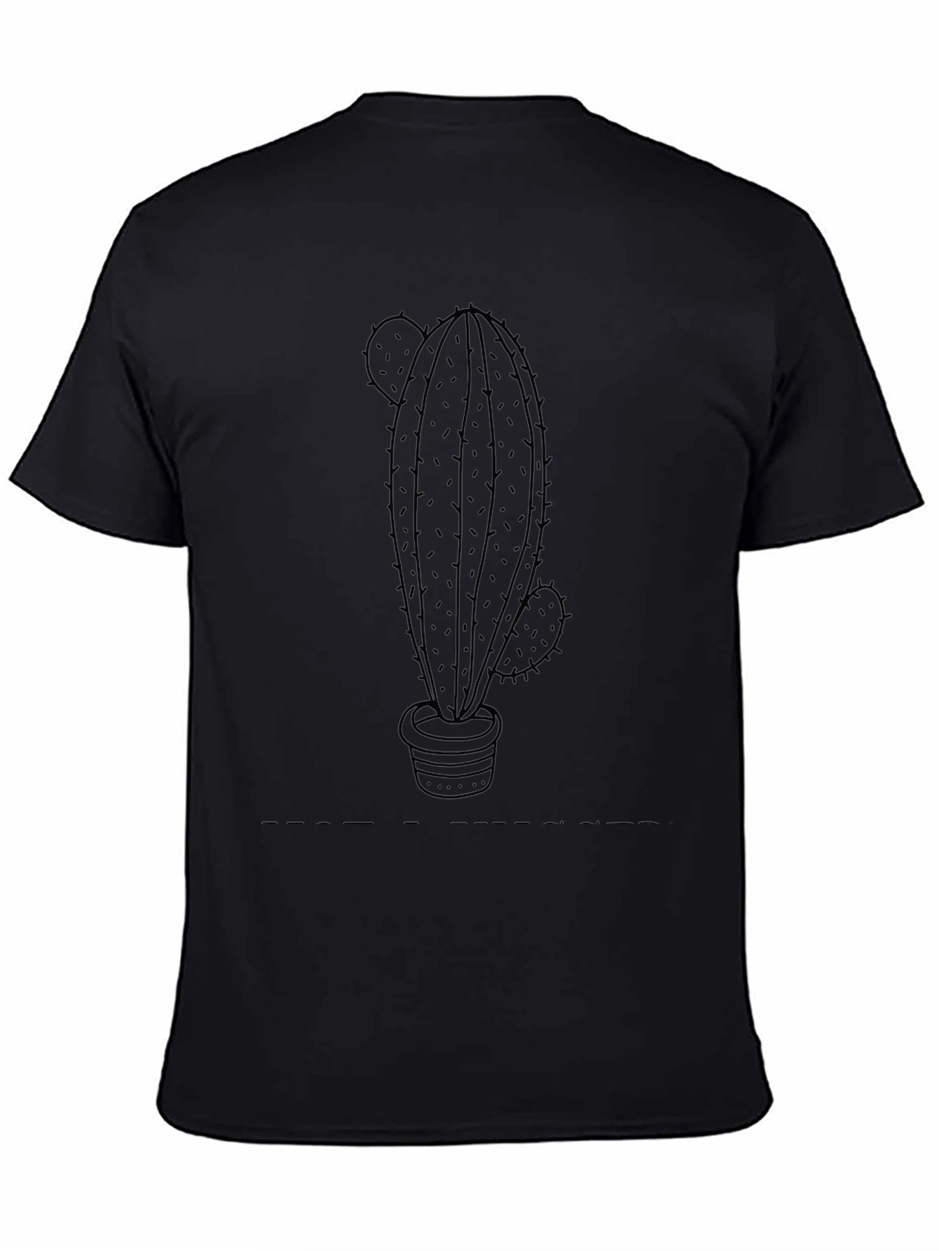 Cactus Graphic Tee - Stylish Black T-Shirt