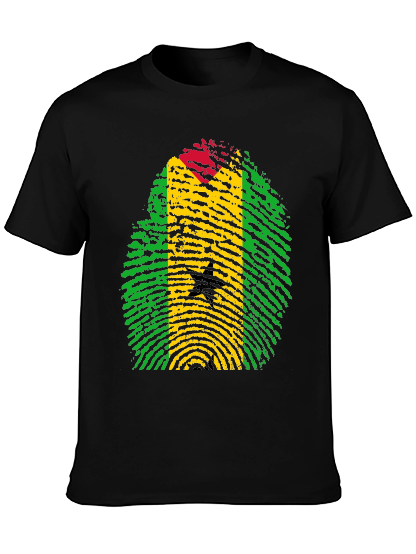 Ghana Flag Fingerprint T-Shirt