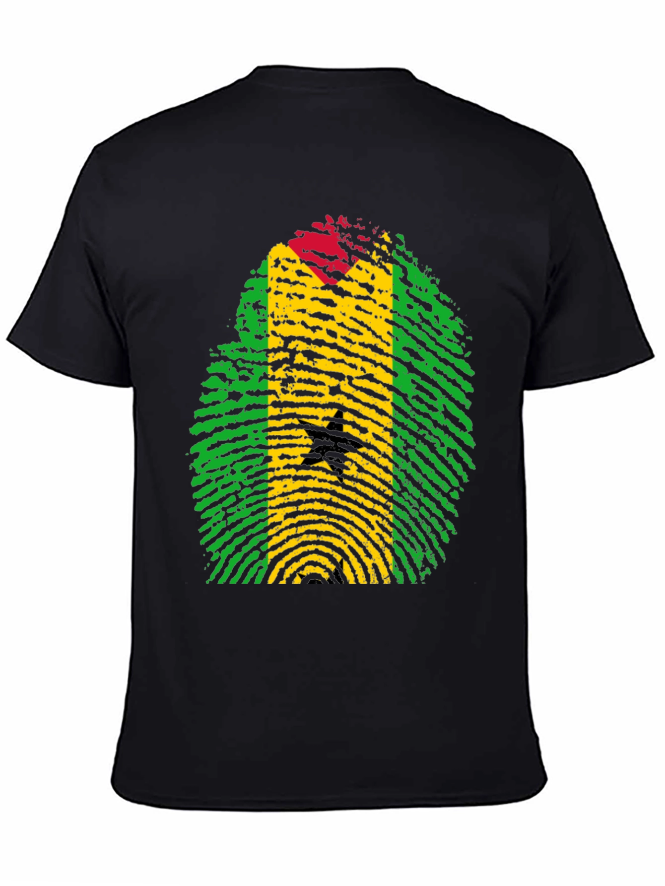 Ghana Flag Fingerprint T-Shirt