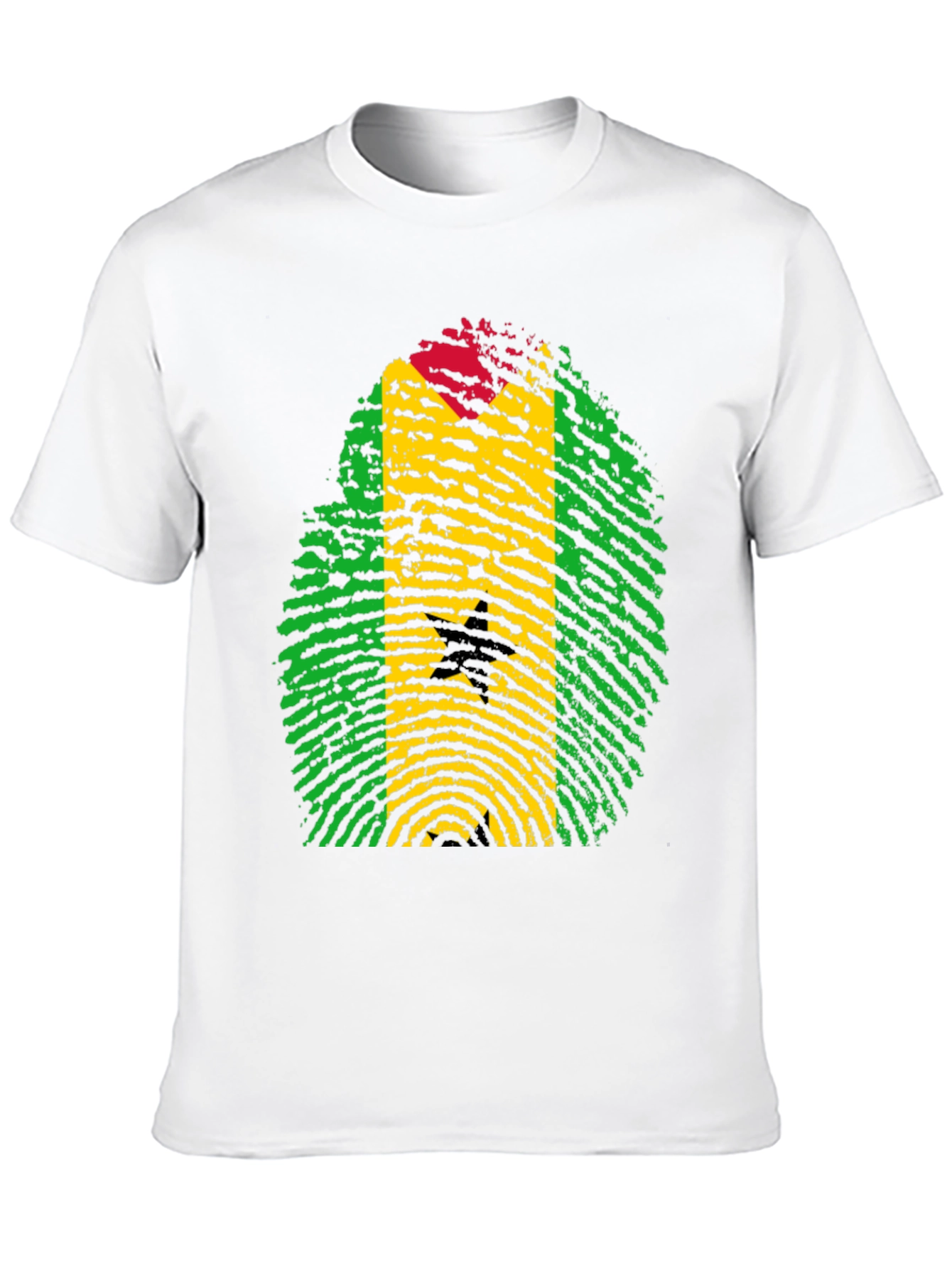 Ghana Flag Fingerprint T-Shirt