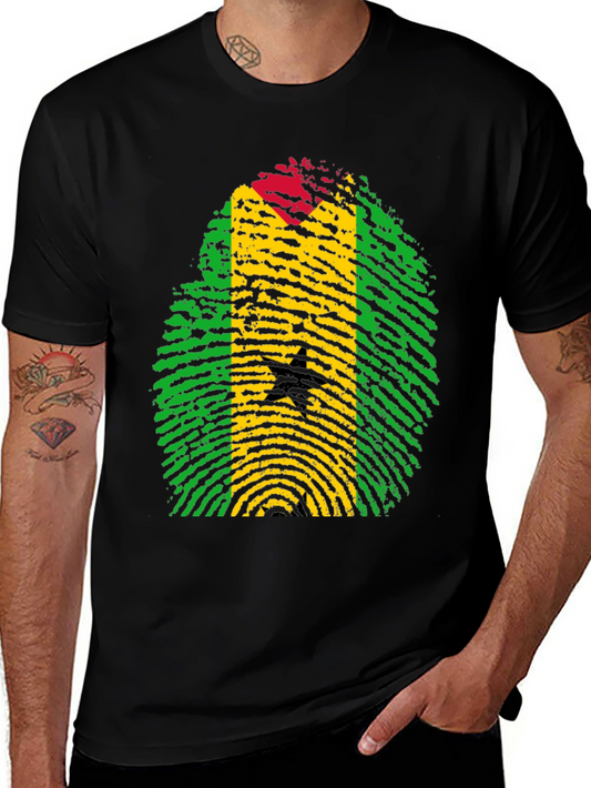 Ghana Flag Fingerprint T-Shirt
