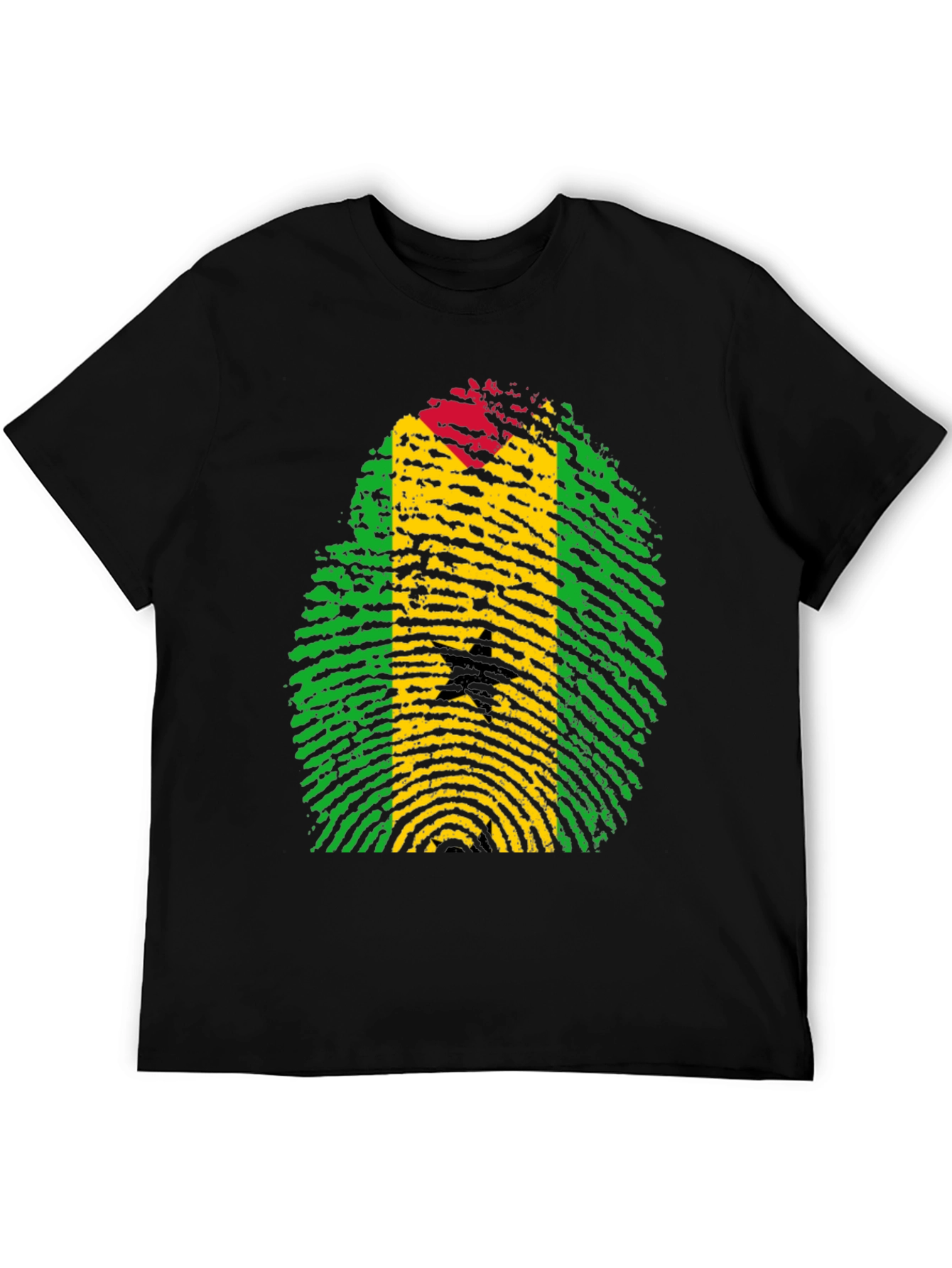Ghana Flag Fingerprint T-Shirt