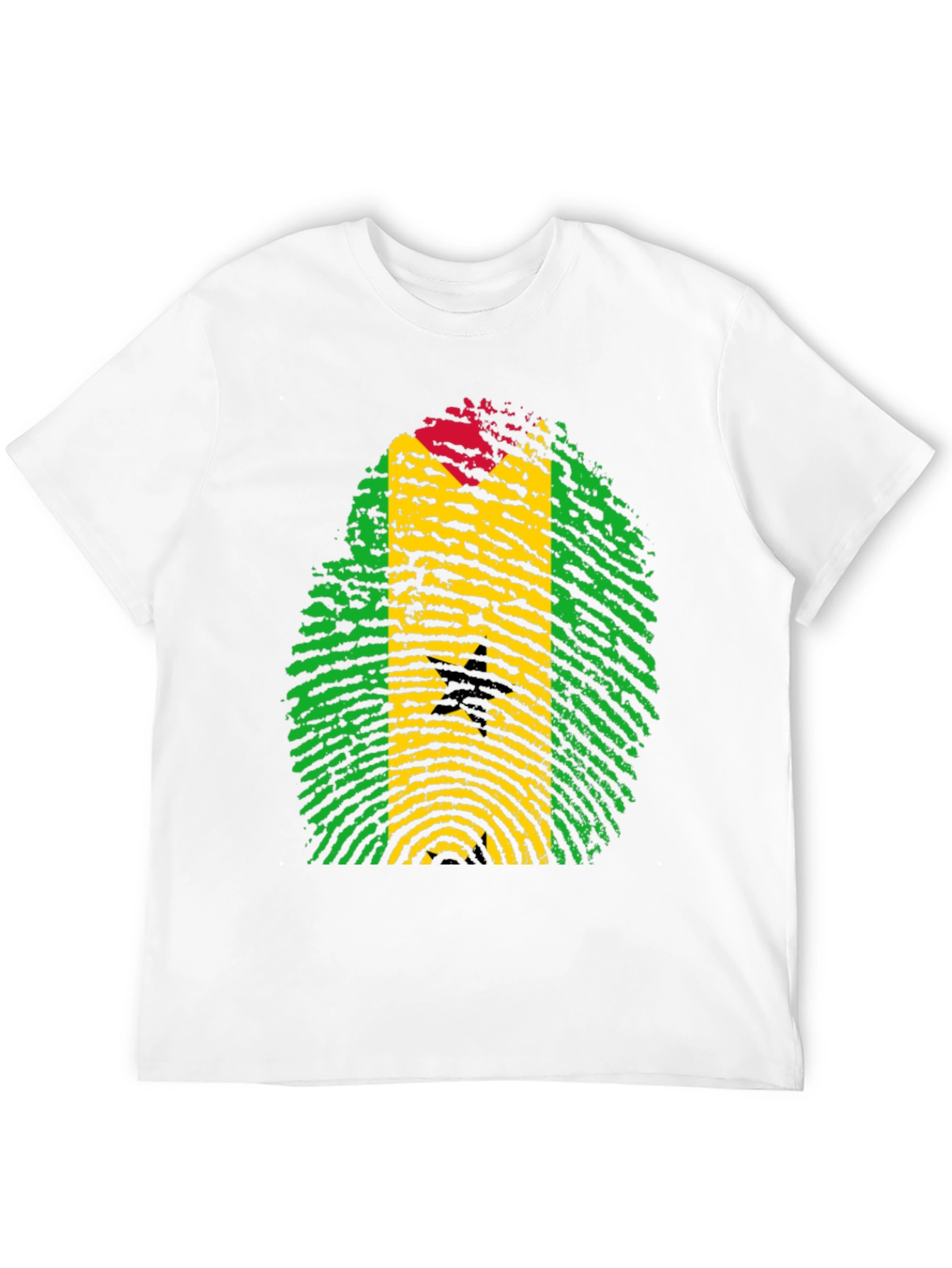 Ghana Flag Fingerprint T-Shirt