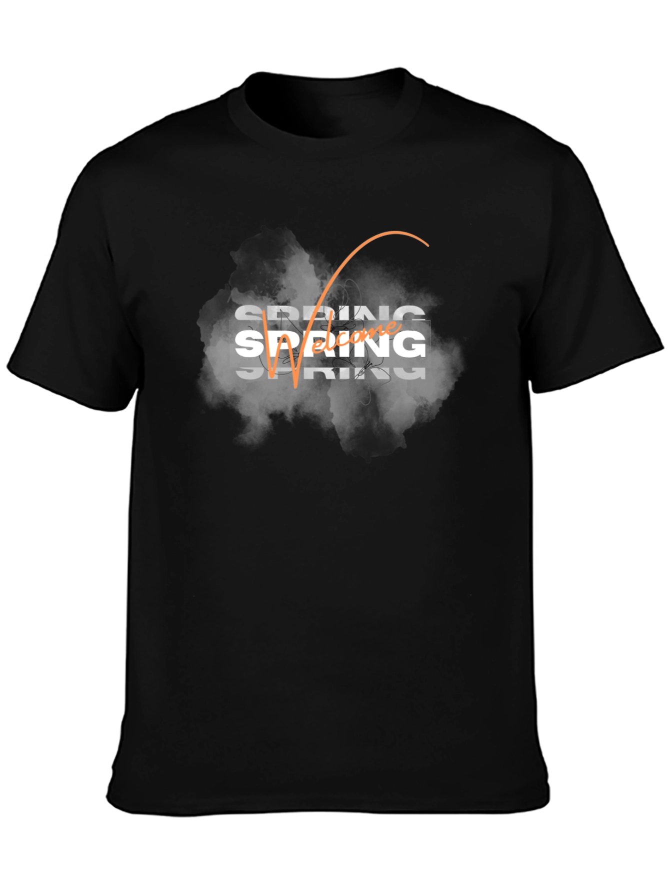 Spring Welcome Black T-Shirt