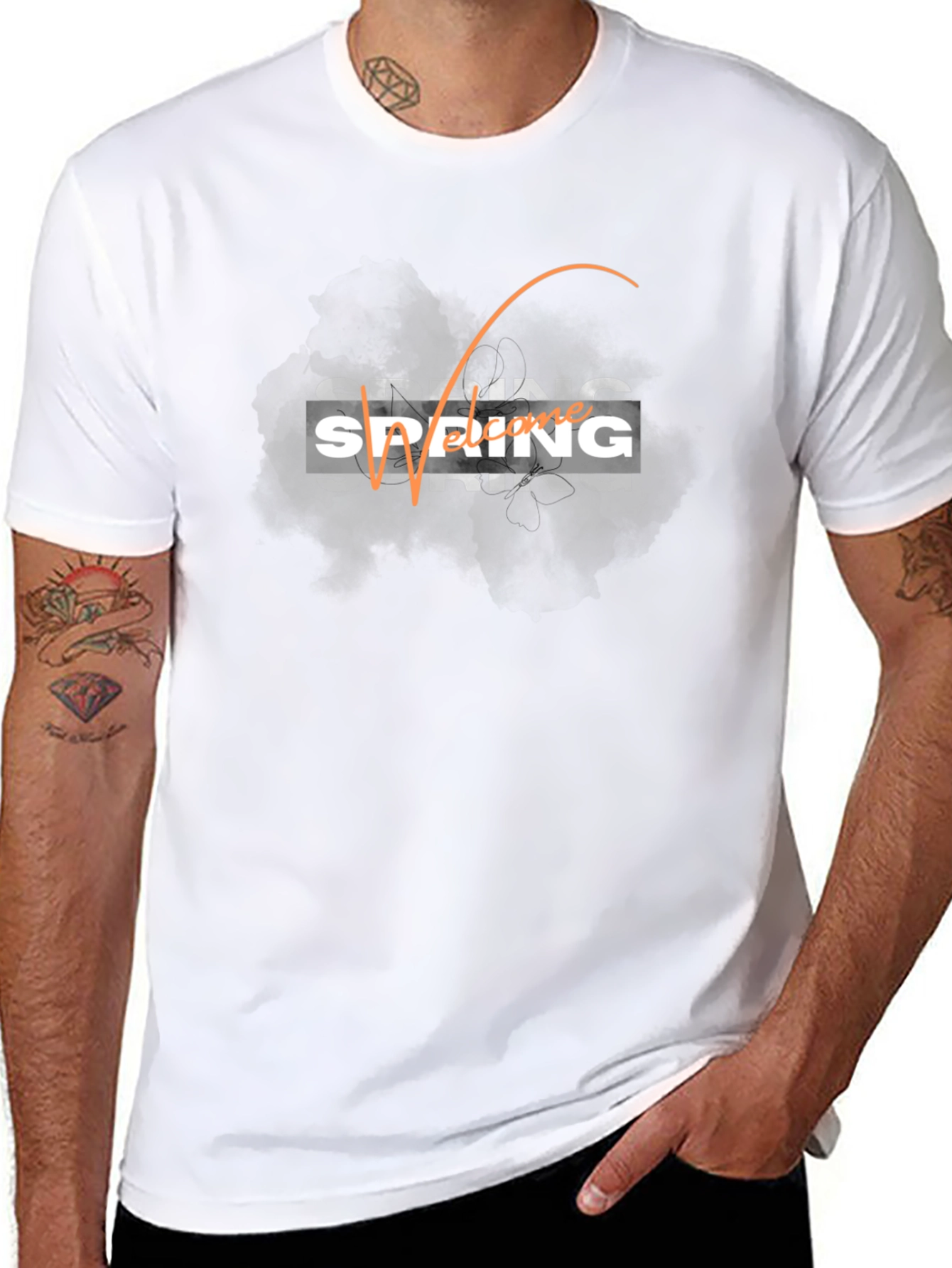 Spring Welcome Black T-Shirt