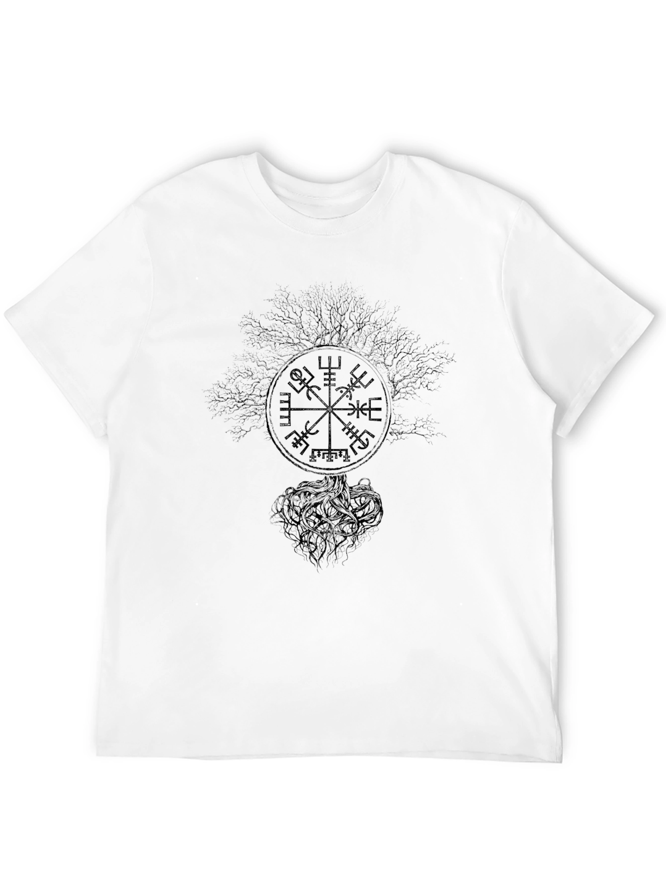 Vegvisir Compass Tree of Life Black T-Shirt