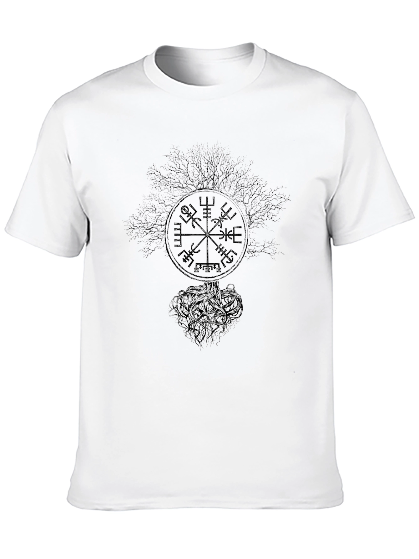 Vegvisir Compass Tree of Life Black T-Shirt