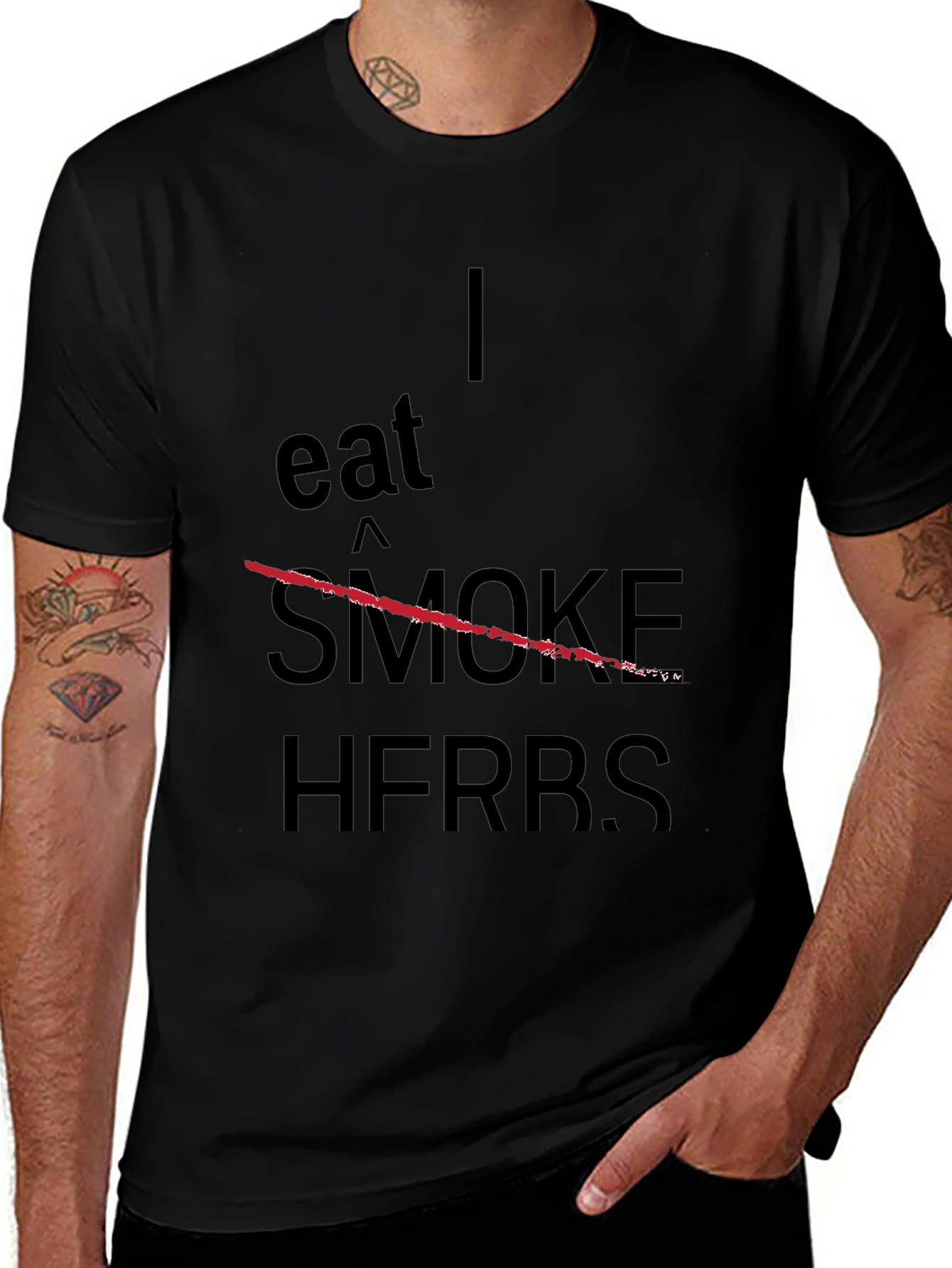 Eat Herrs Black T-Shirt Funny Novelty