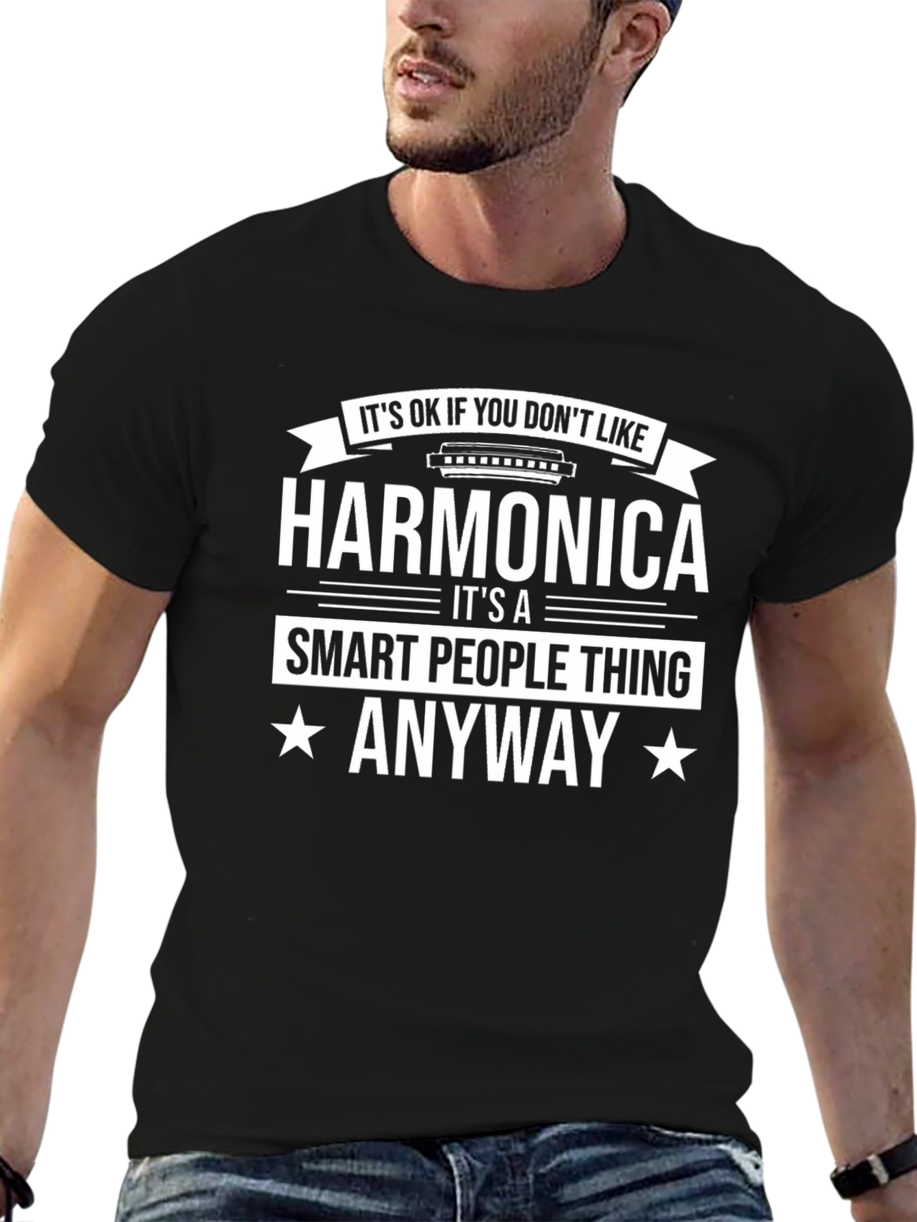 Harmonica Smart People T-Shirt - Music Lover Tee