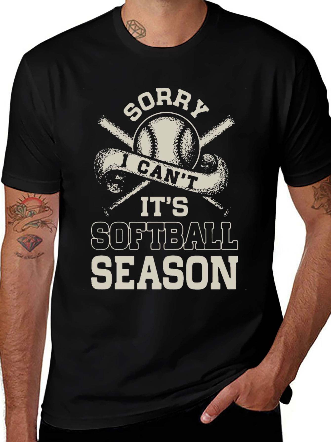 Softball Season Graphic Tee - Black