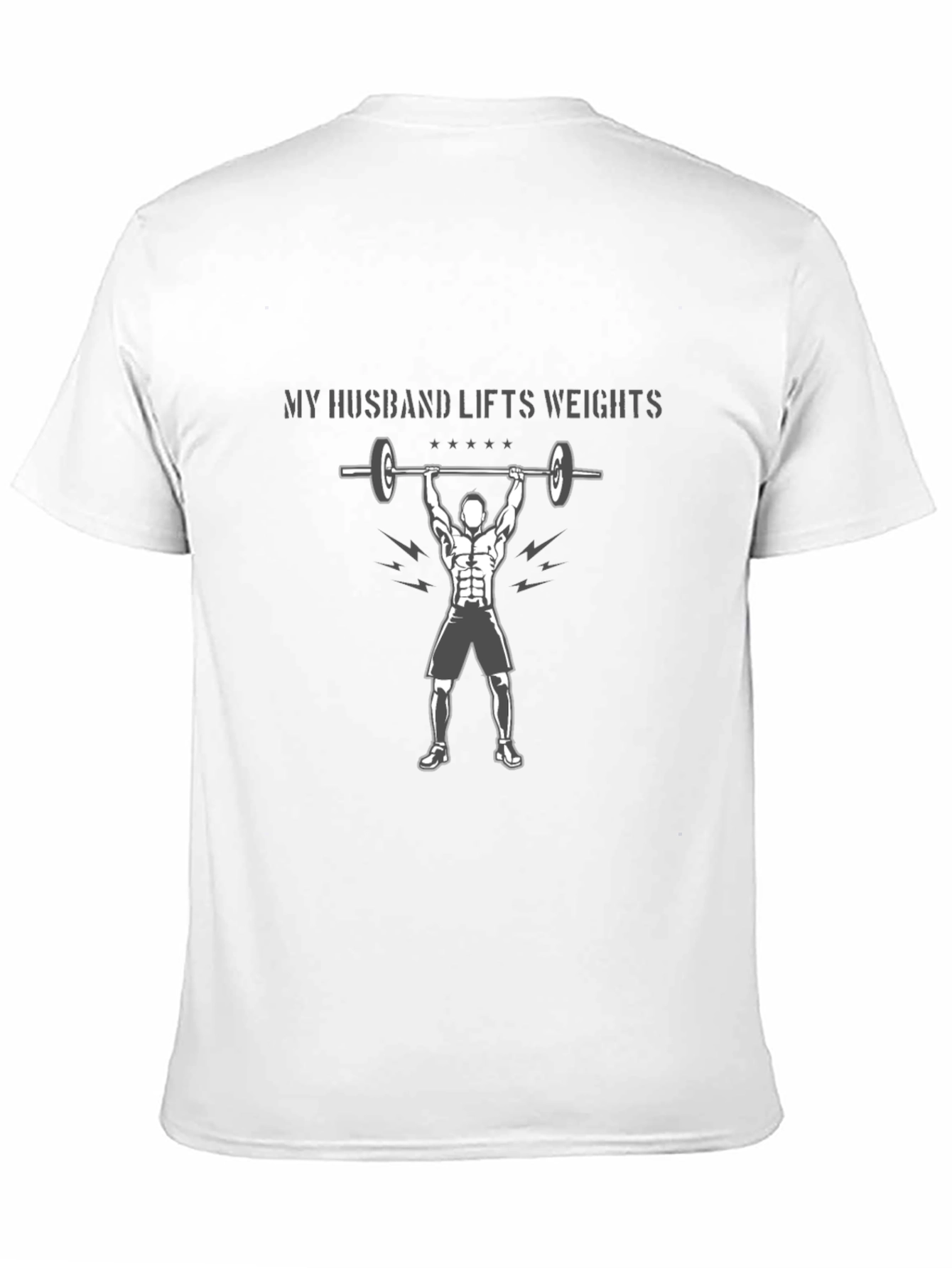 Husband Lifts Weights Graphic Tee - Black
