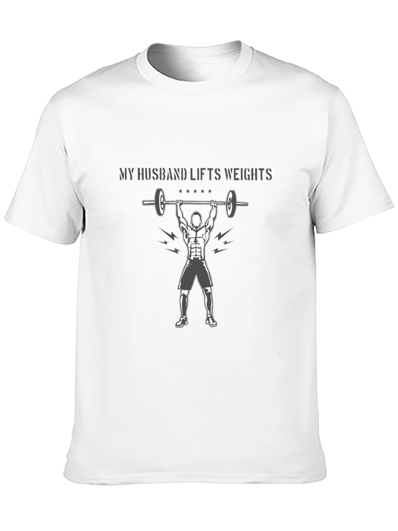Husband Lifts Weights Graphic Tee - Black