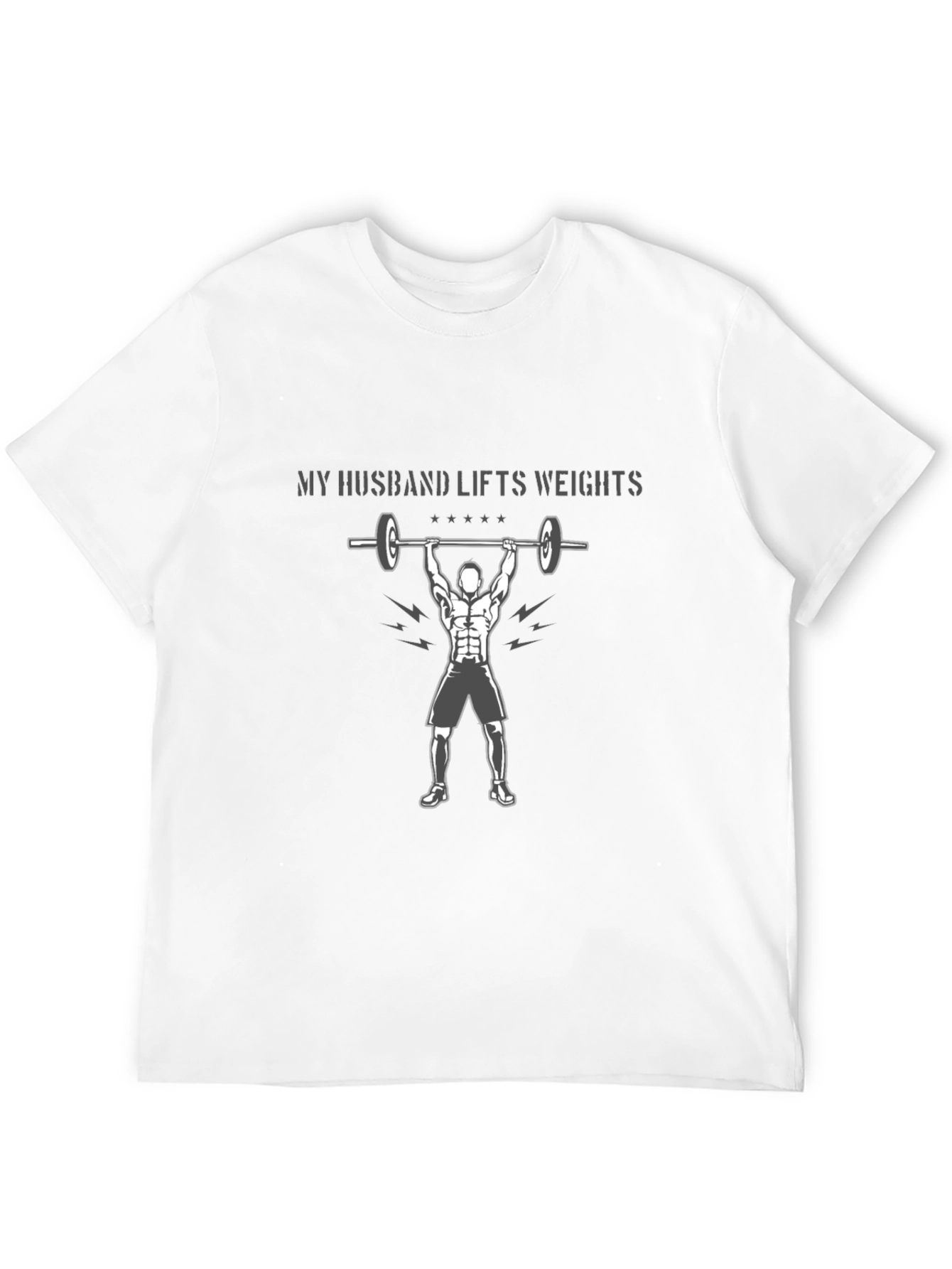 Husband Lifts Weights Graphic Tee - Black