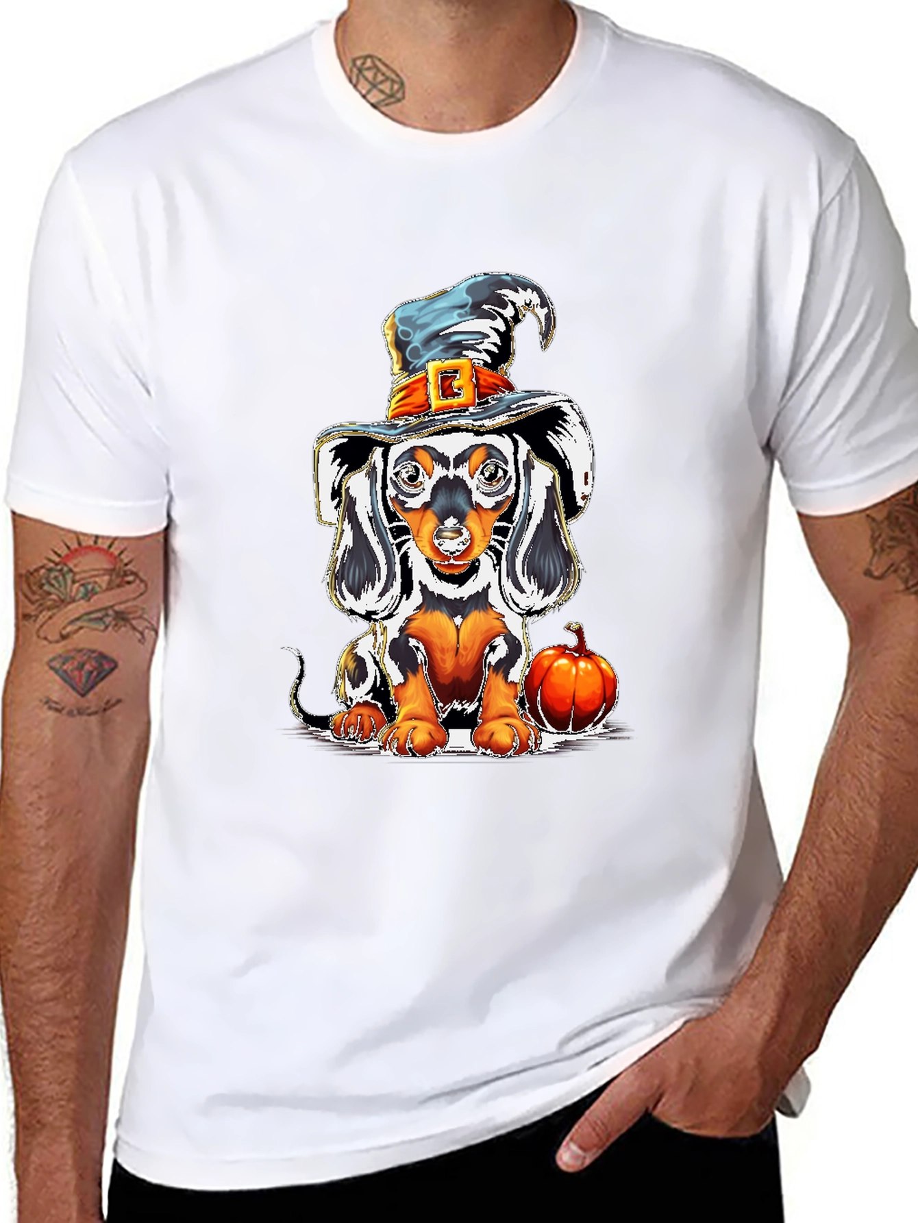 Dachshund Witch Halloween T-Shirt