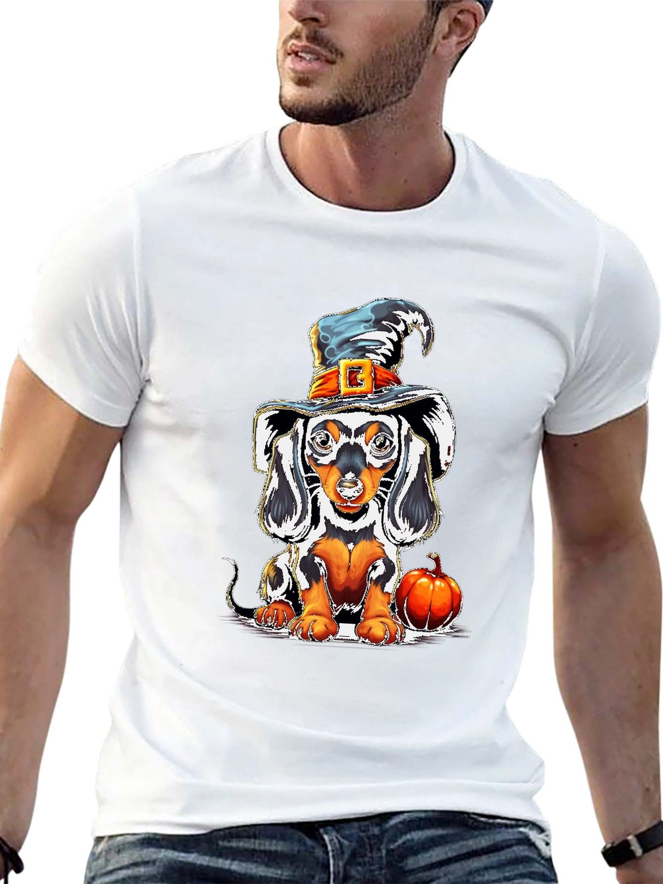 Dachshund Witch Halloween T-Shirt