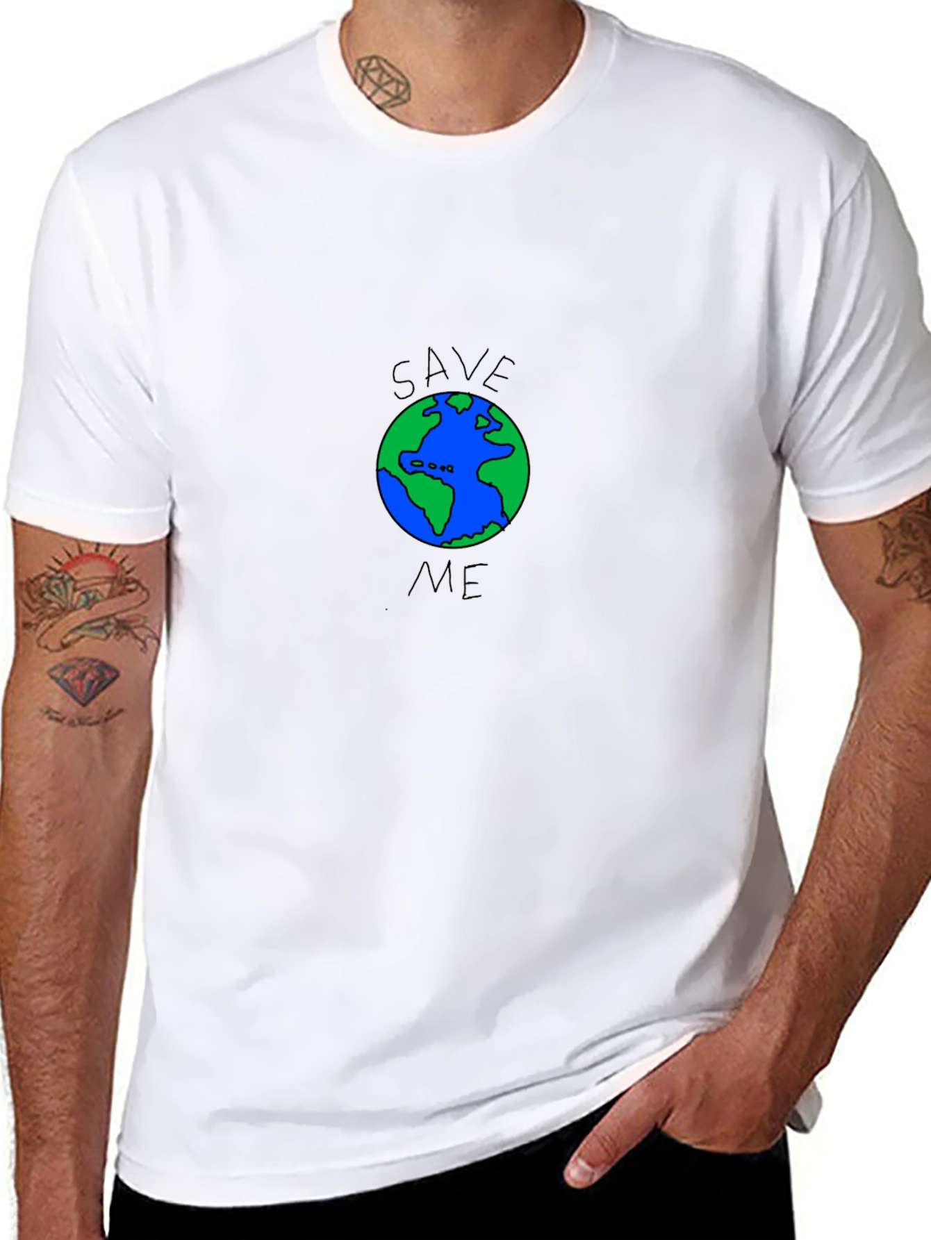 Save Me Earth Graphic T-Shirt - Eco-Friendly