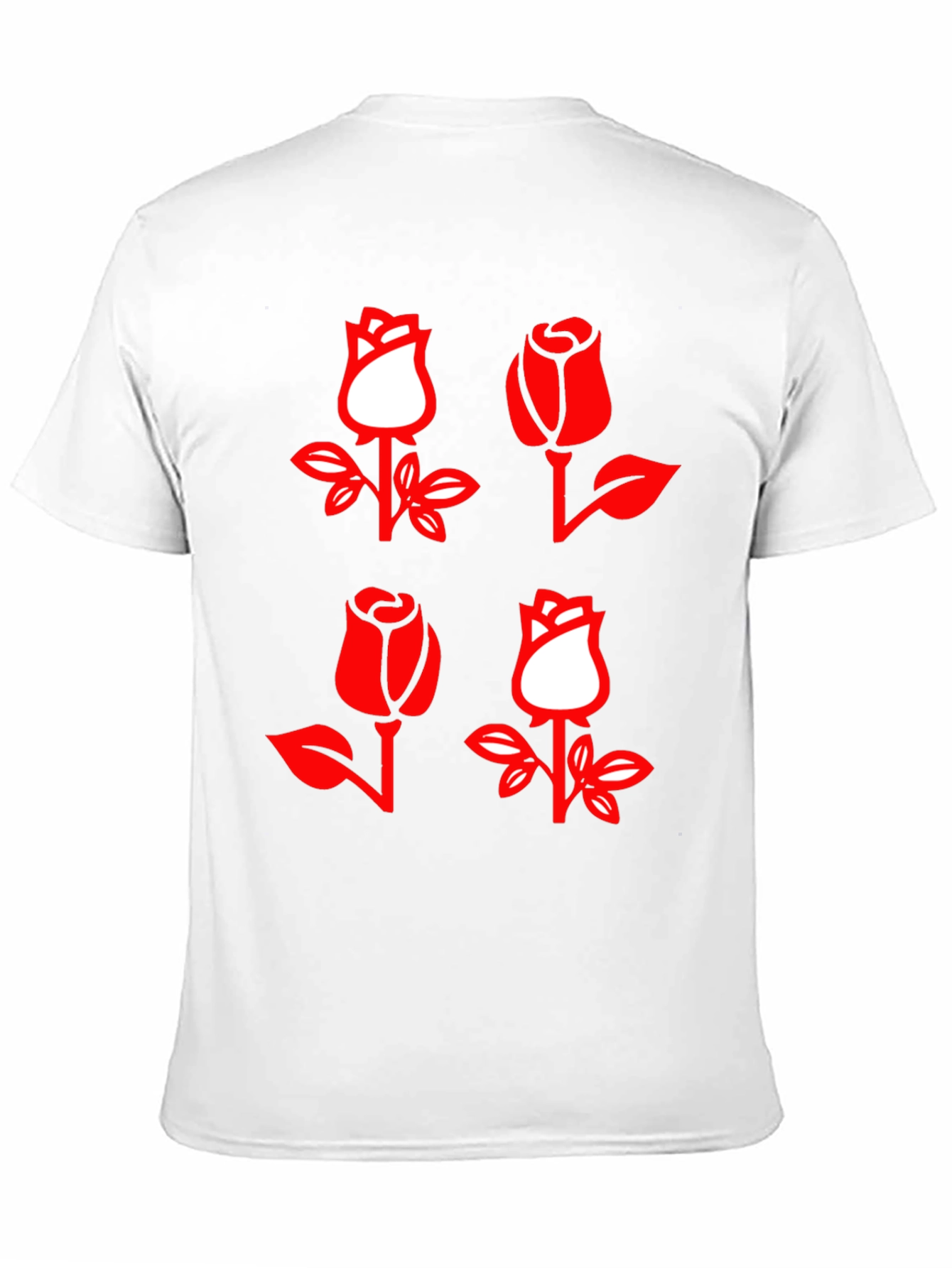 Rose Patterned Graphic T-Shirt