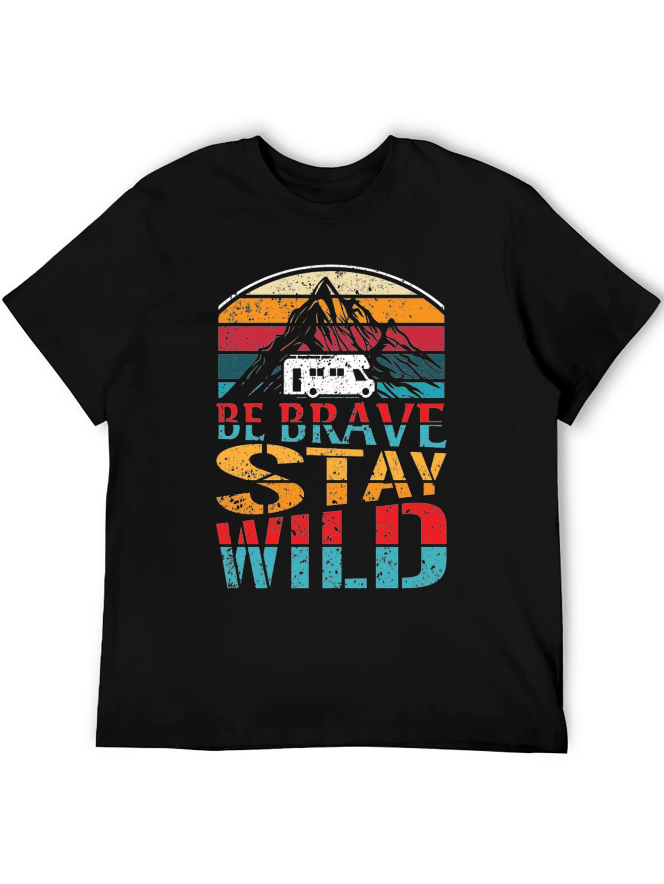 Be Brave Stay Wild Retro Graphic Tee