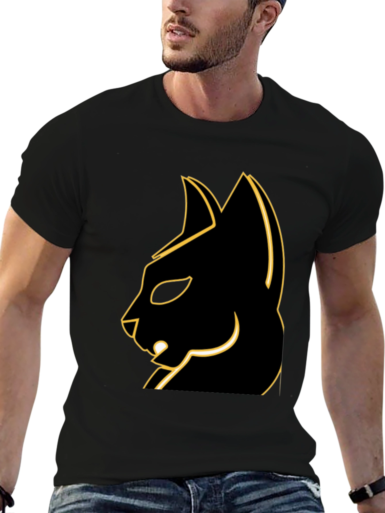Cool Black Cat T-Shirt - Edgy Graphic Tee
