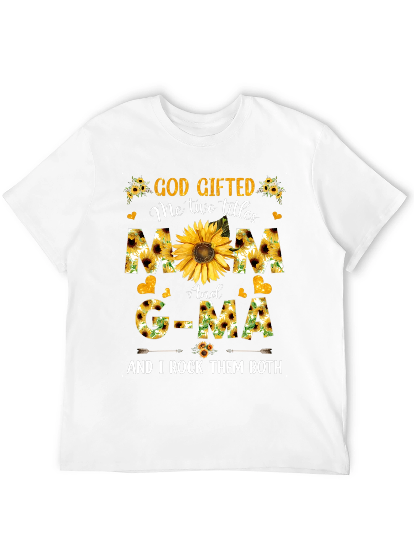 God Gifted Mom and G-MA Sunflower T-Shirt