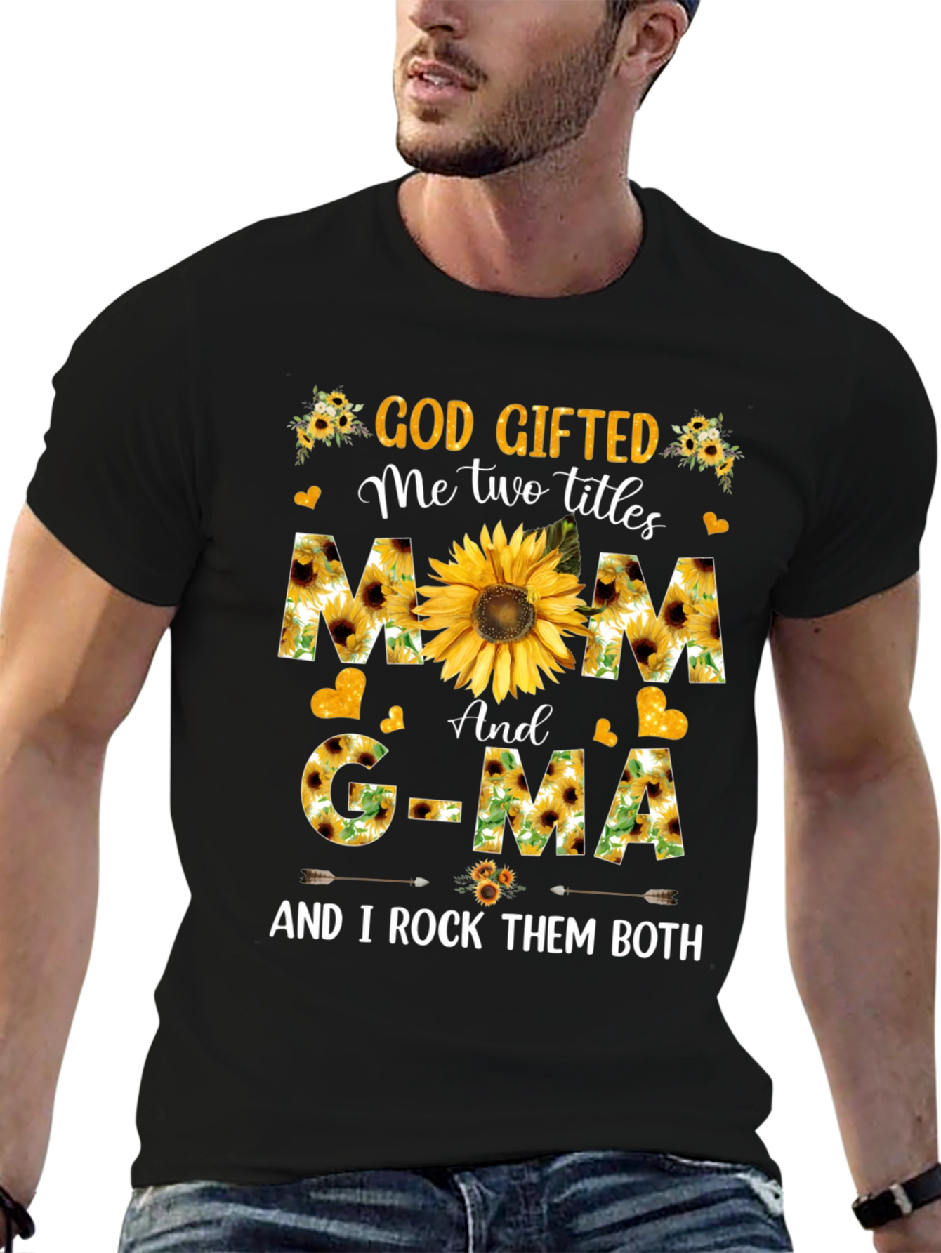 God Gifted Mom and G-MA Sunflower T-Shirt
