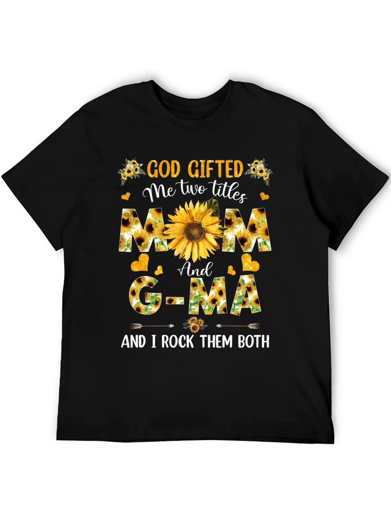 God Gifted Mom and G-MA Sunflower T-Shirt