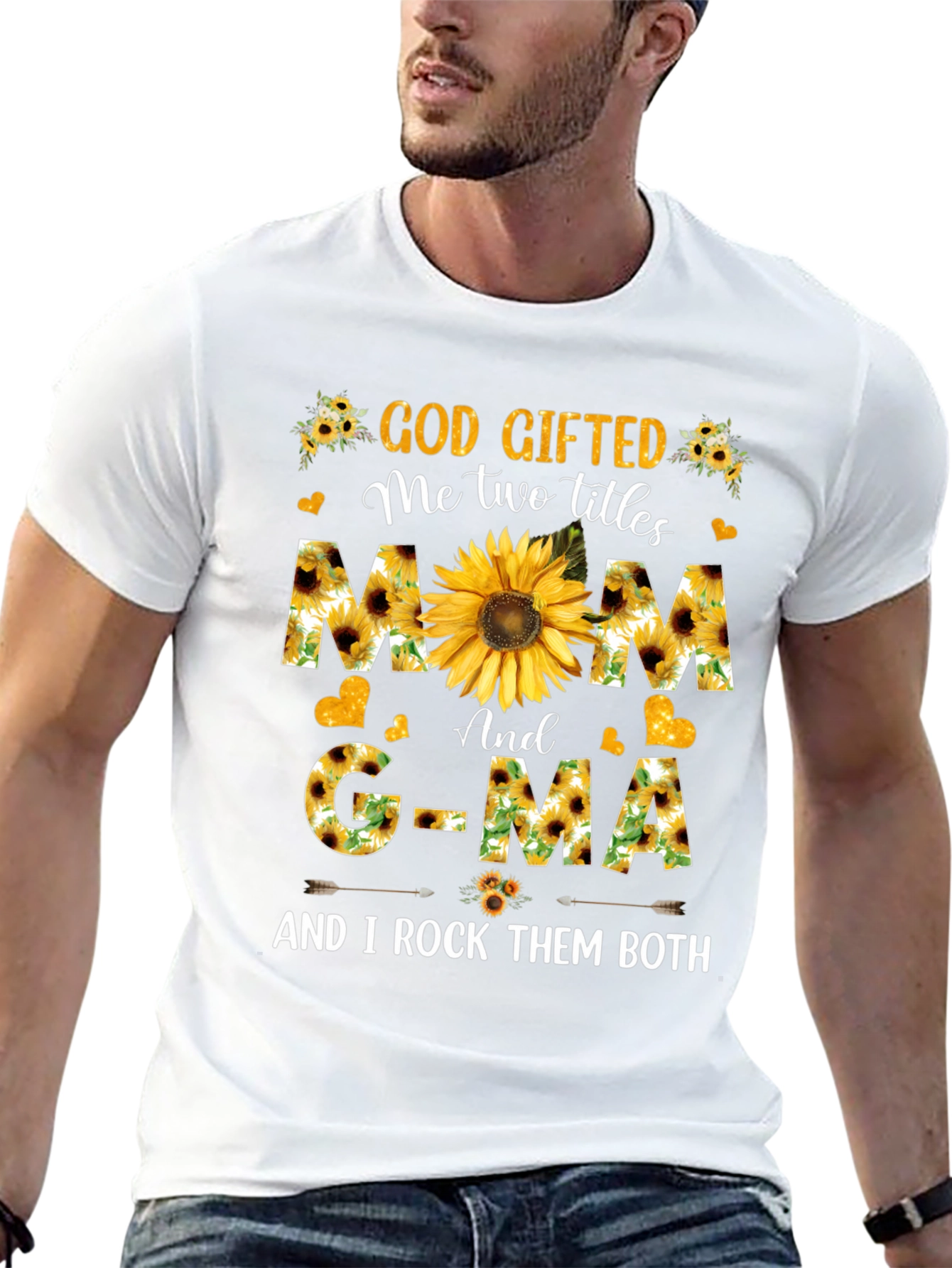 God Gifted Mom and G-MA Sunflower T-Shirt