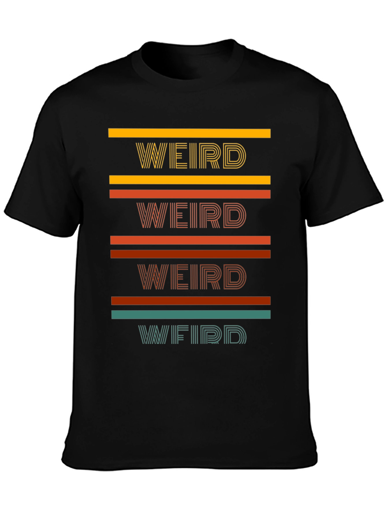 Retro Weird T-Shirt - Striped Design Tee